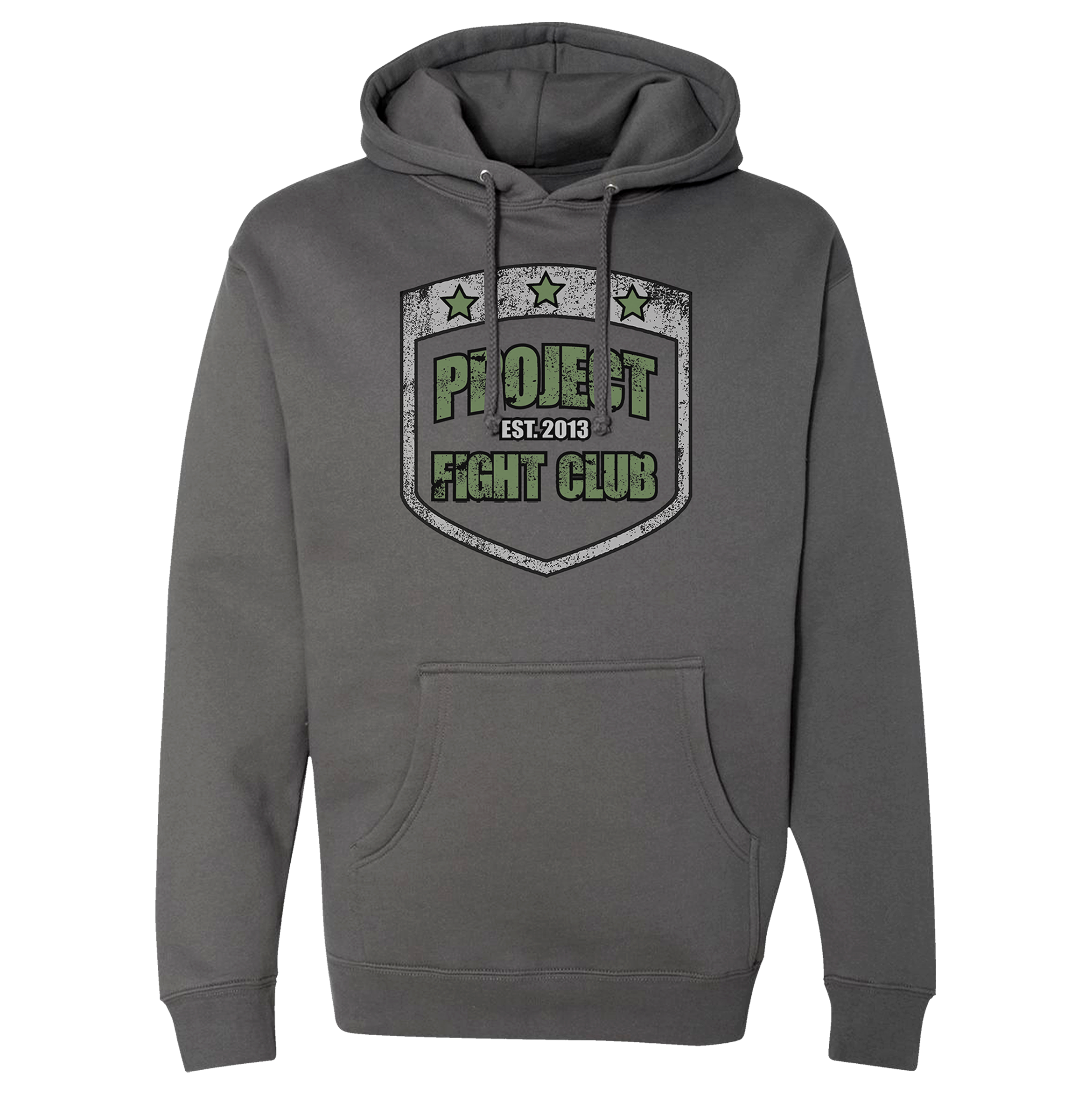 SOLID CHARCOAL HEAVYWEIGHT HOODIE - HONOR SOLDIERS & VETERANS