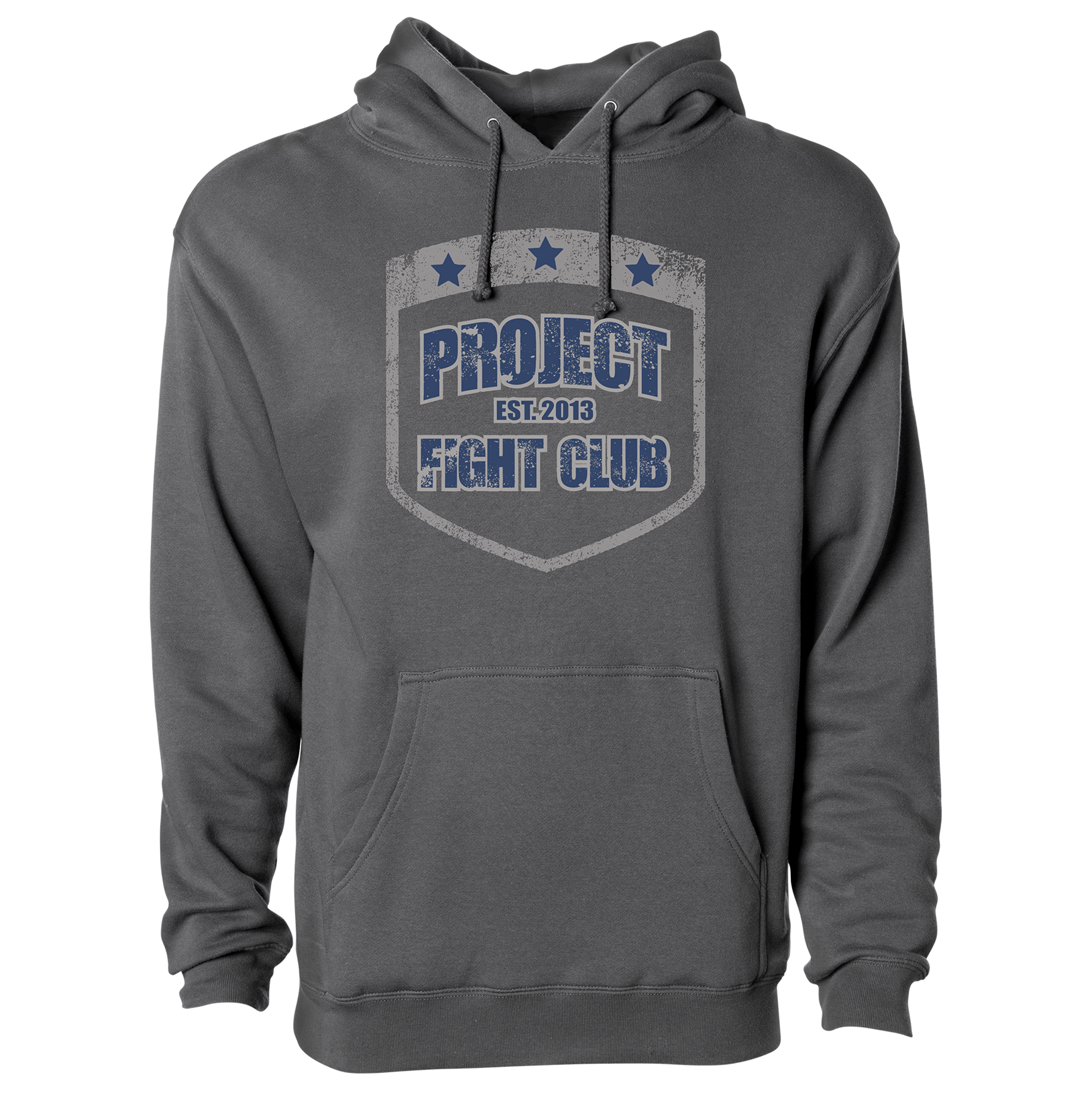 CHARCOAL HEAVYWEIGHT HOODIE - SUPPORT POLICE