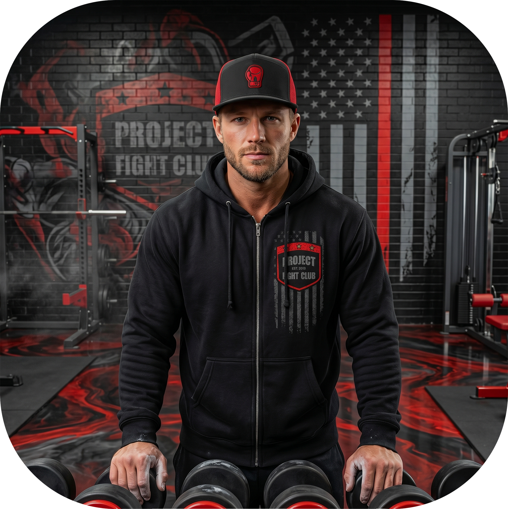 BLACK HEAVYWEIGHT ZIP HOODIE #2 - HONOR FIREFIGHTERS & EMTs
