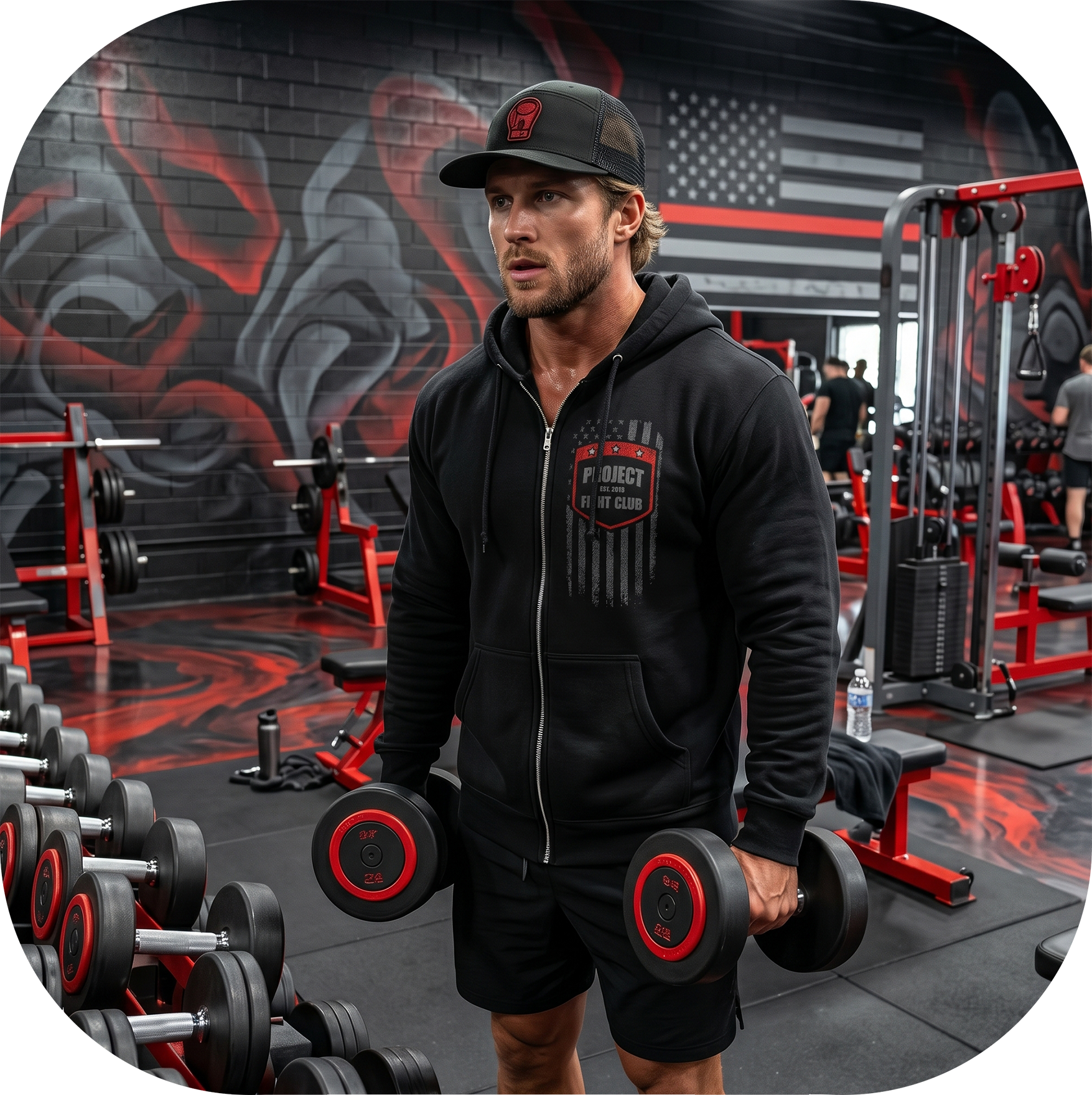 BLACK HEAVYWEIGHT ZIP HOODIE #2 - HONOR FIREFIGHTERS & EMTs