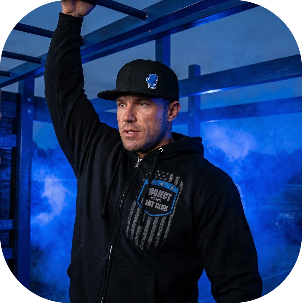 BLACK HEAVYWEIGHT ZIP HOODIE - SUPPORT POLICE