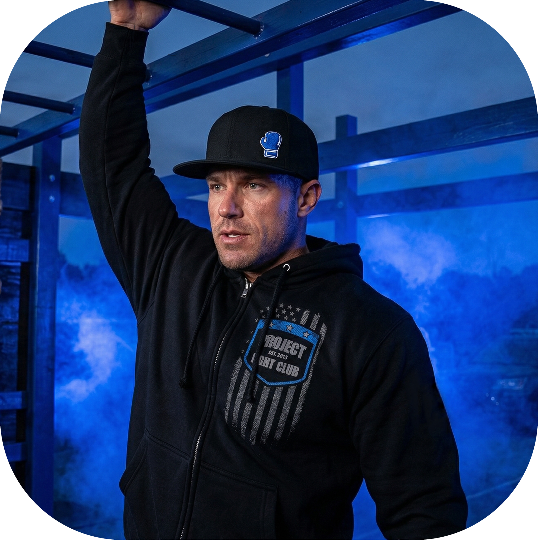 BLACK HEAVYWEIGHT ZIP HOODIE - SUPPORT POLICE