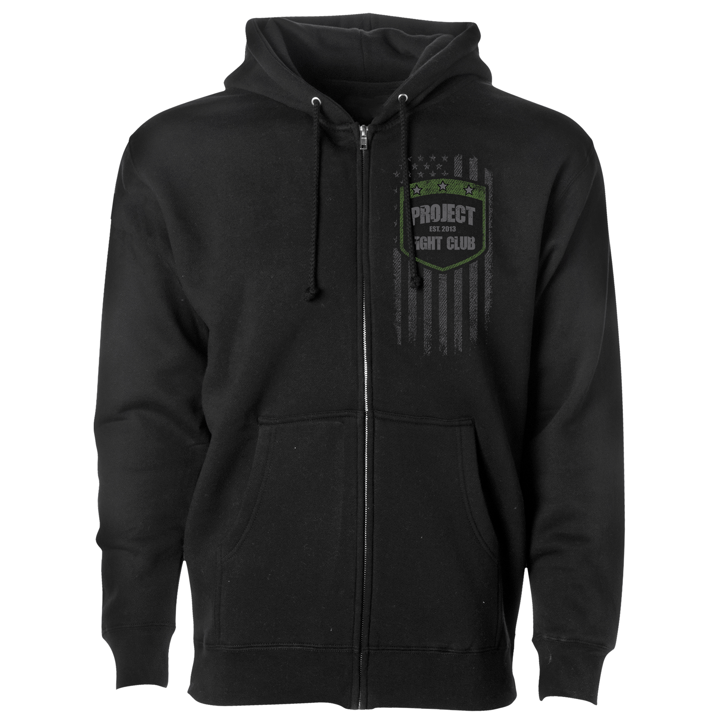 BLACK HEAVYWEIGHT ZIP HOODIE 2 - HONOR SOLDIERS & VETERANS