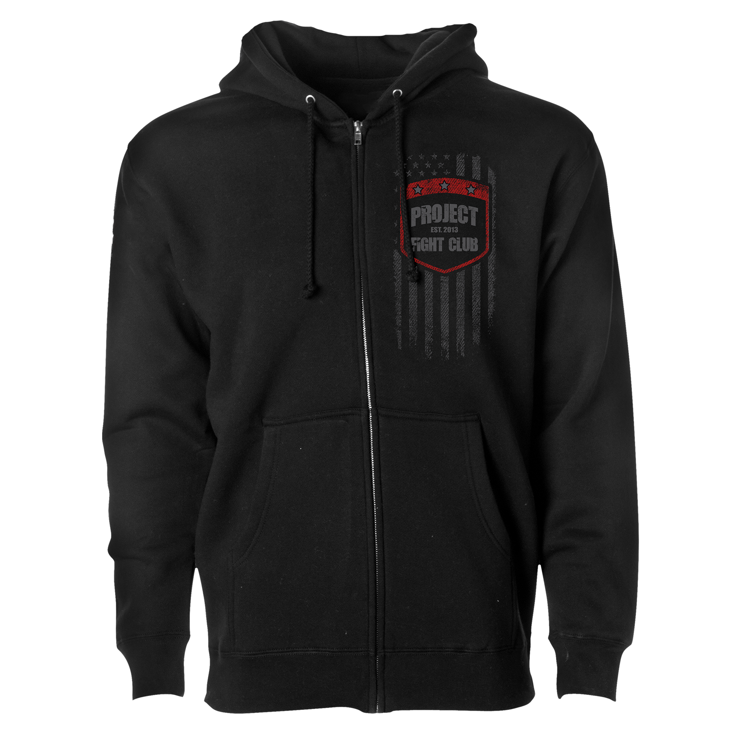 BLACK HEAVYWEIGHT ZIP HOODIE #2 - HONOR FIREFIGHTERS & EMTs