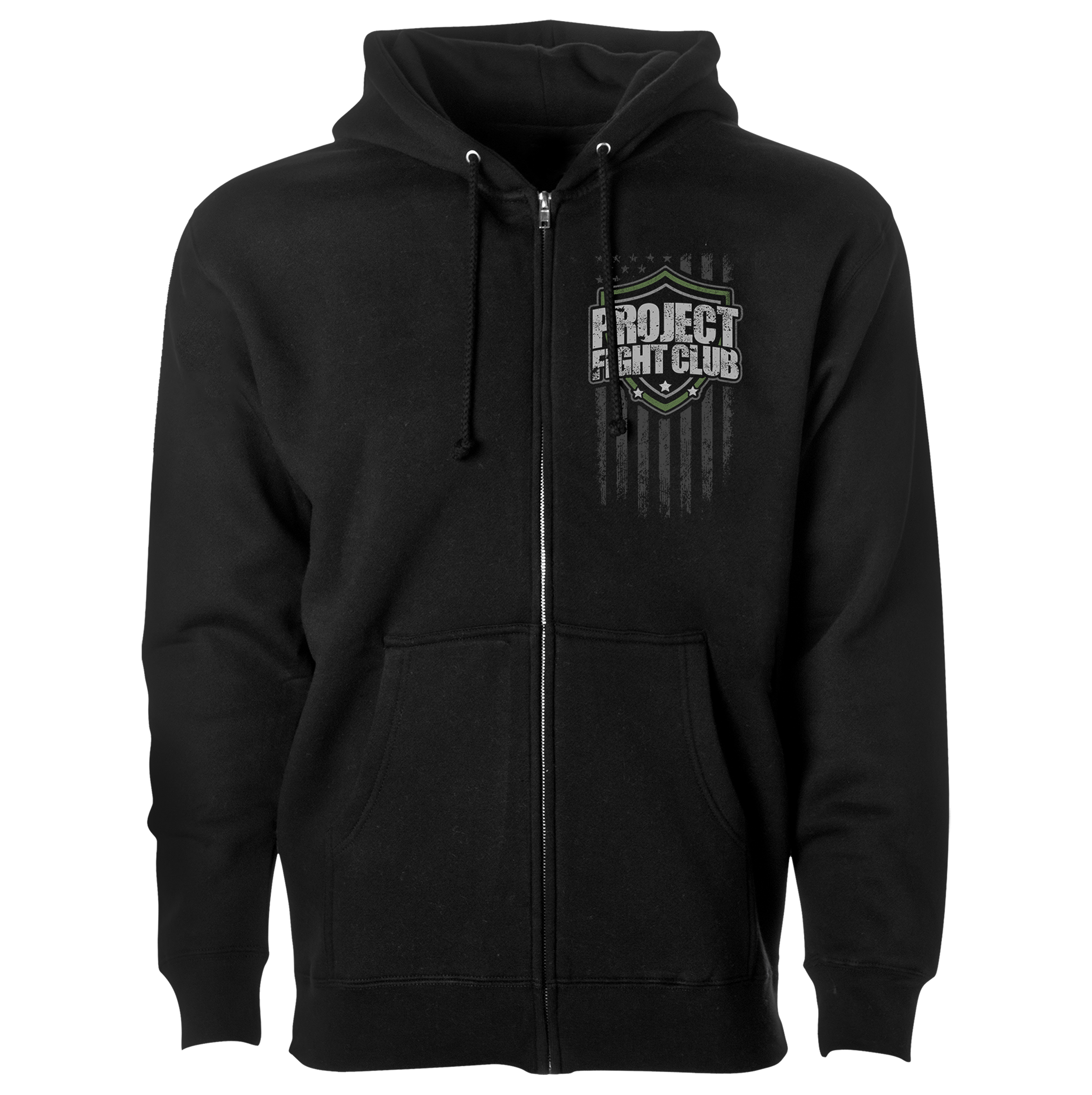 BLACK HEAVYWEIGHT ZIP HOODIE - HONOR SOLDIERS & VETERANS