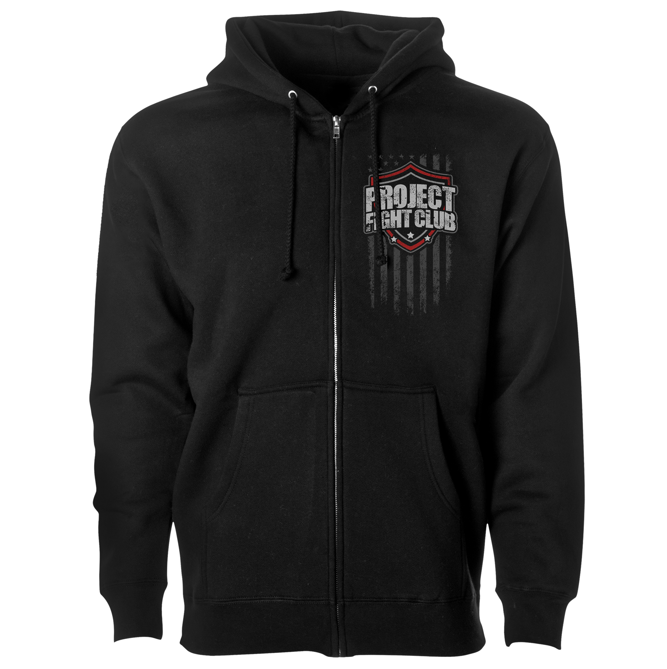BLACK HEAVYWEIGHT ZIP HOODIE - HONOR FIREFIGHTERS & EMTs