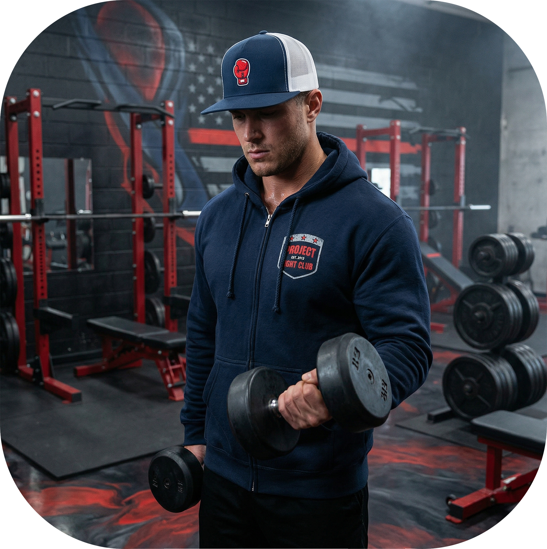 NAVY HEAVYWEIGHT ZIP HOODIE - HONOR FIREFIGHTERS & EMTs