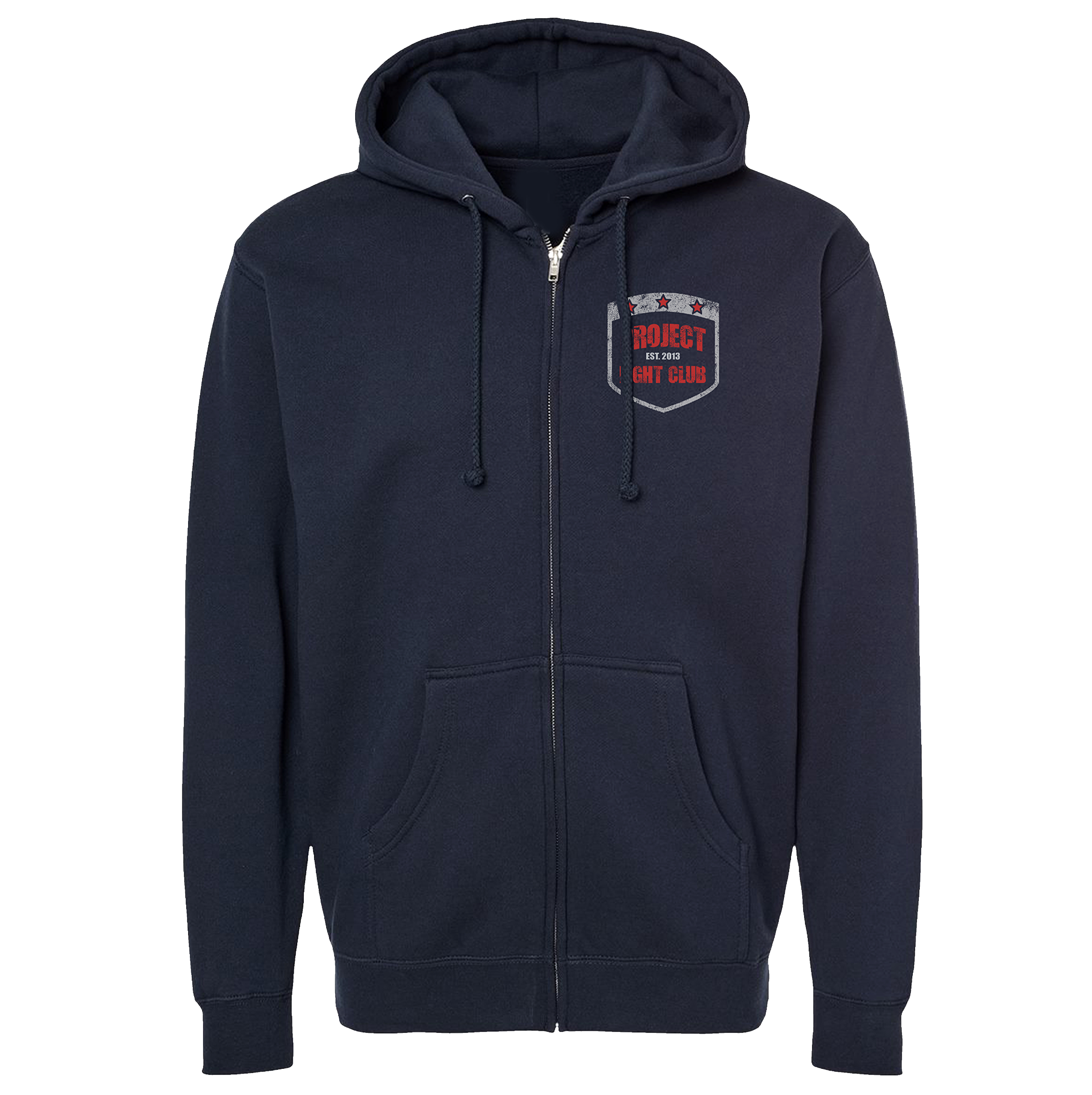 NAVY HEAVYWEIGHT ZIP HOODIE - HONOR FIREFIGHTERS & EMTs