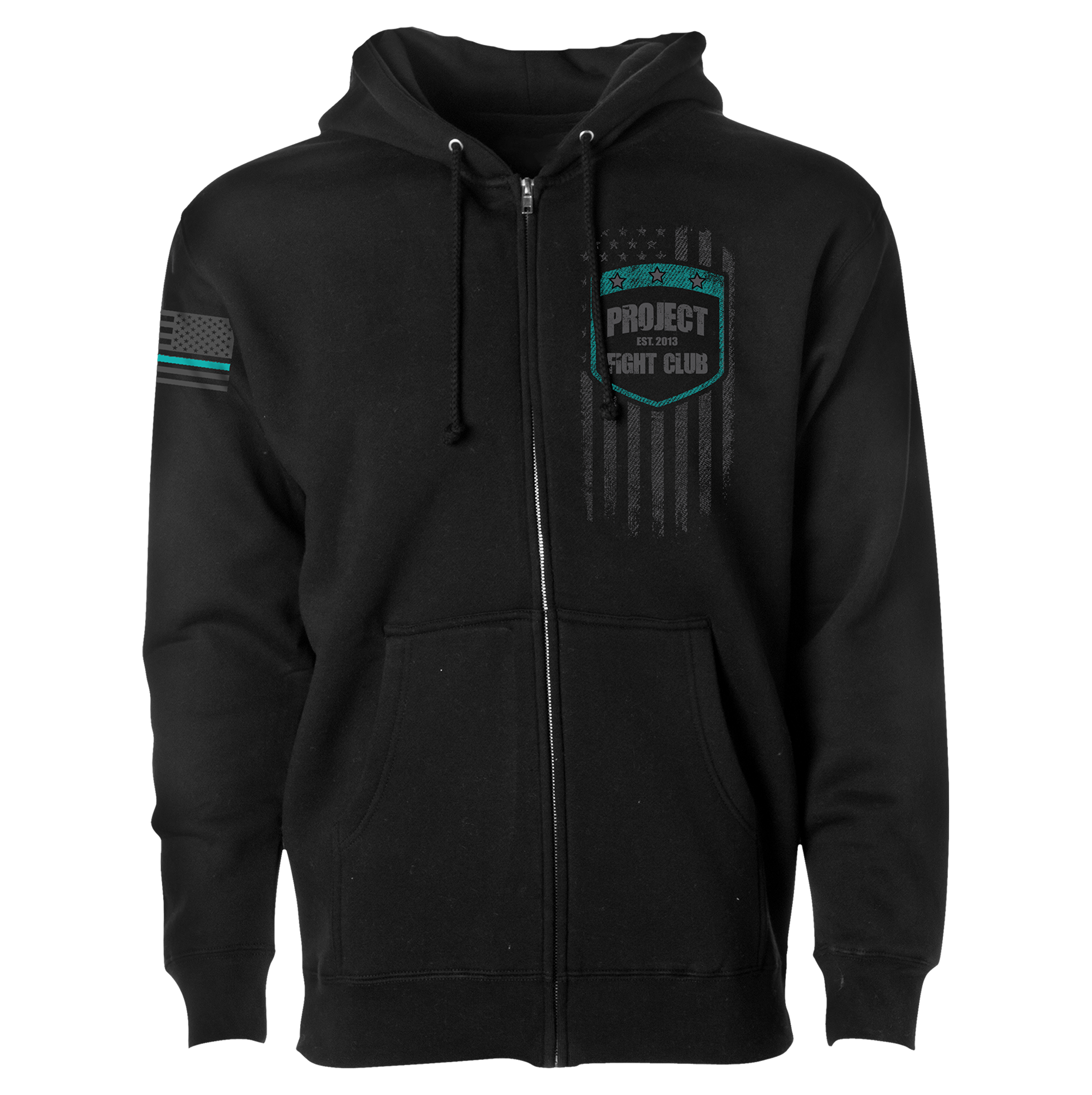 BLACK HEAVYWEIGHT ZIP HOODIE #2 - FIGHT ADDICTION