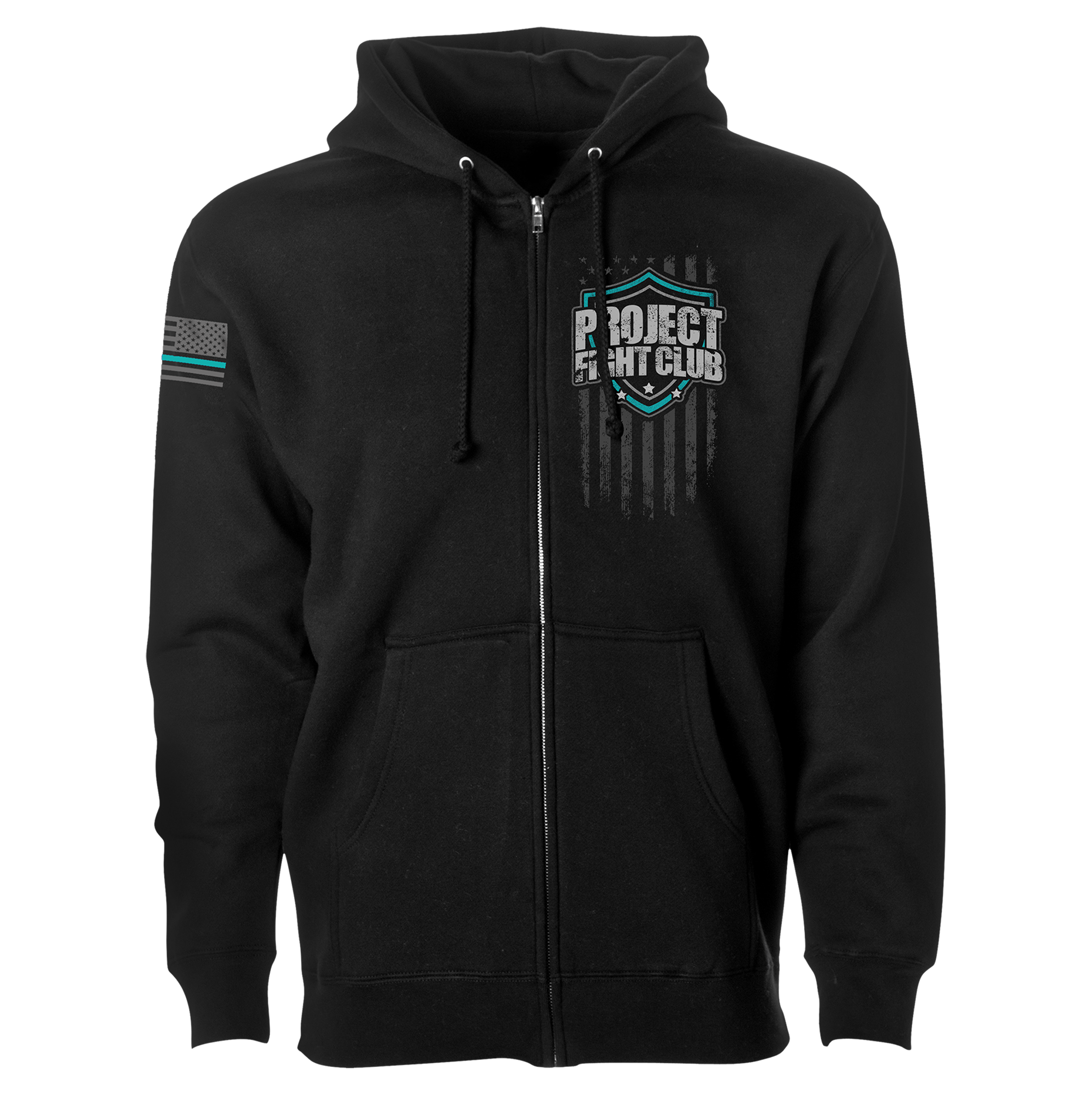 BLACK HEAVYWEIGHT ZIP HOODIE - FIGHT ADDICTION