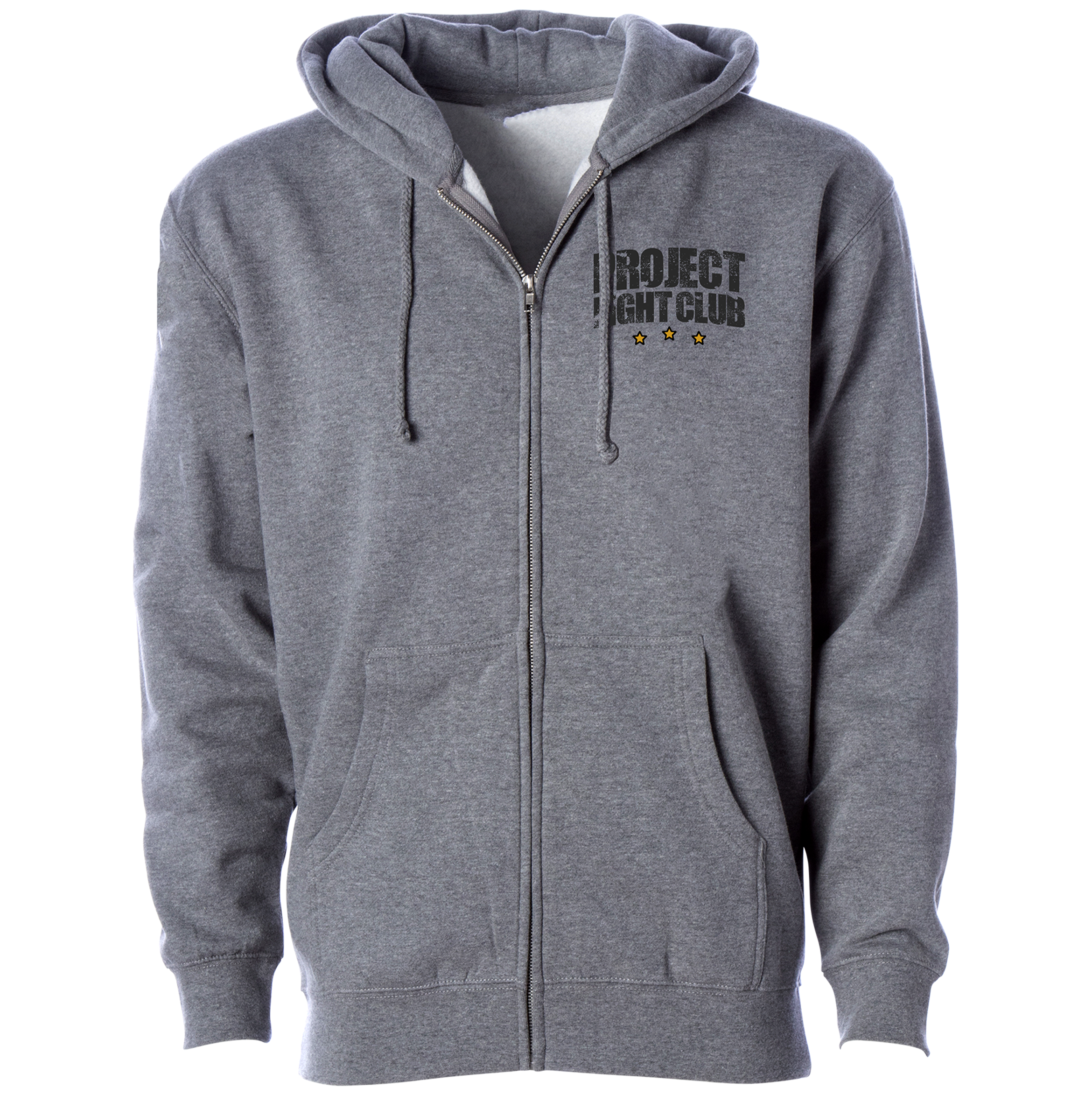 GUNMETAL HEAVY ZIP HOODIE - PROTECT ANIMALS & WILDLIFE