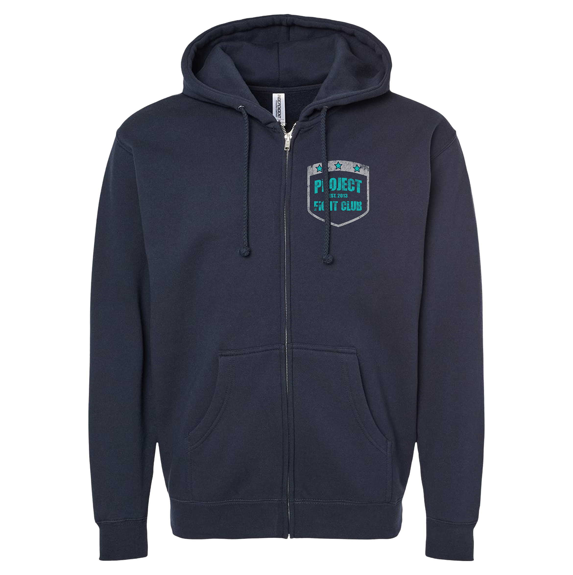 NAVY HEAVYWEIGHT ZIP HOODIE - FIGHT ADDICTION