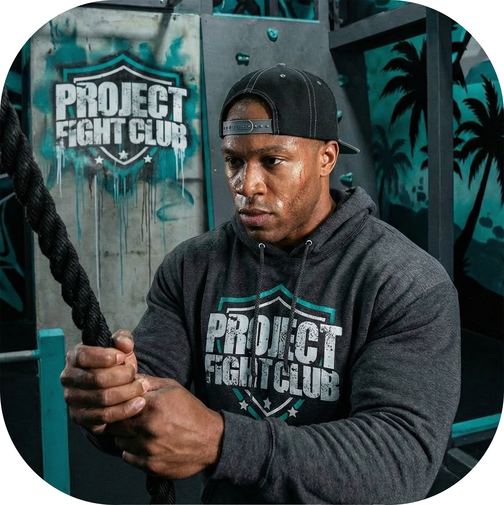 CHARCOAL HEAVYWEIGHT HOODIE - FIGHT ADDICTION