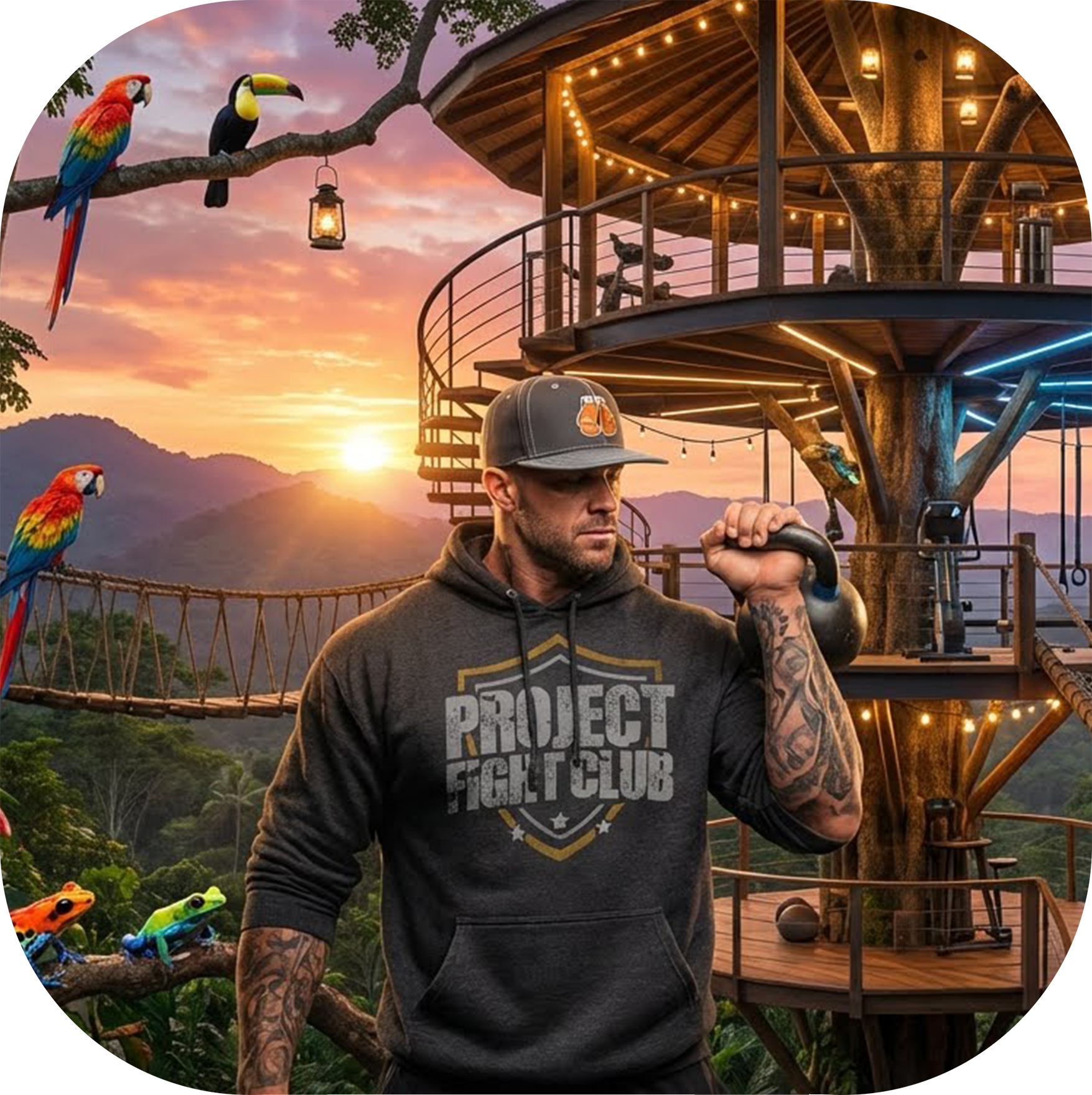 CHARCOAL HEATHER HEAVYWEIGHT HOODIE - PROTECT ANIMALS & WILDLIFE