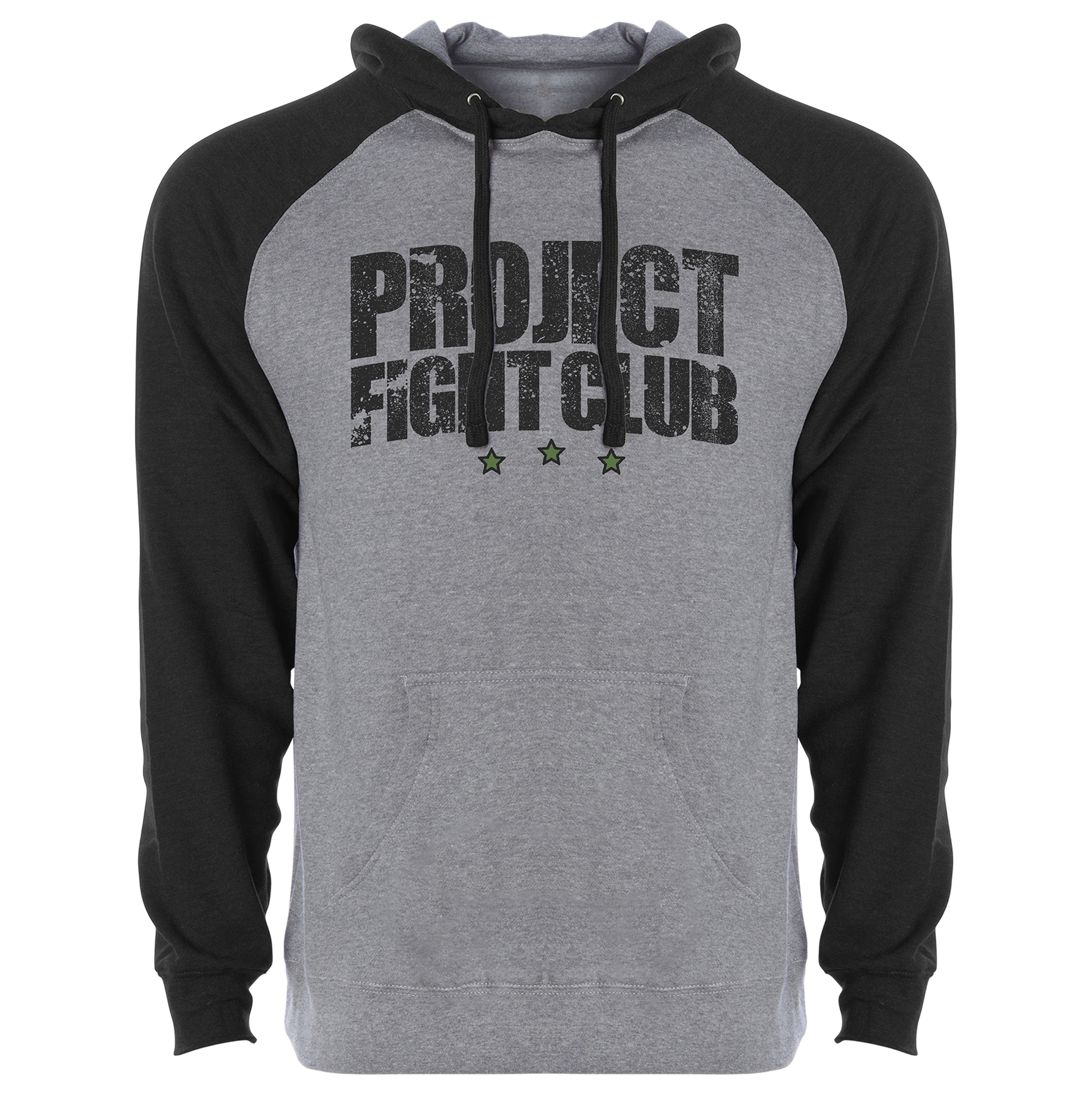 GREY & BLACK RAGLAN HOODIE 2 - HONOR SOLDIERS & VETERANS