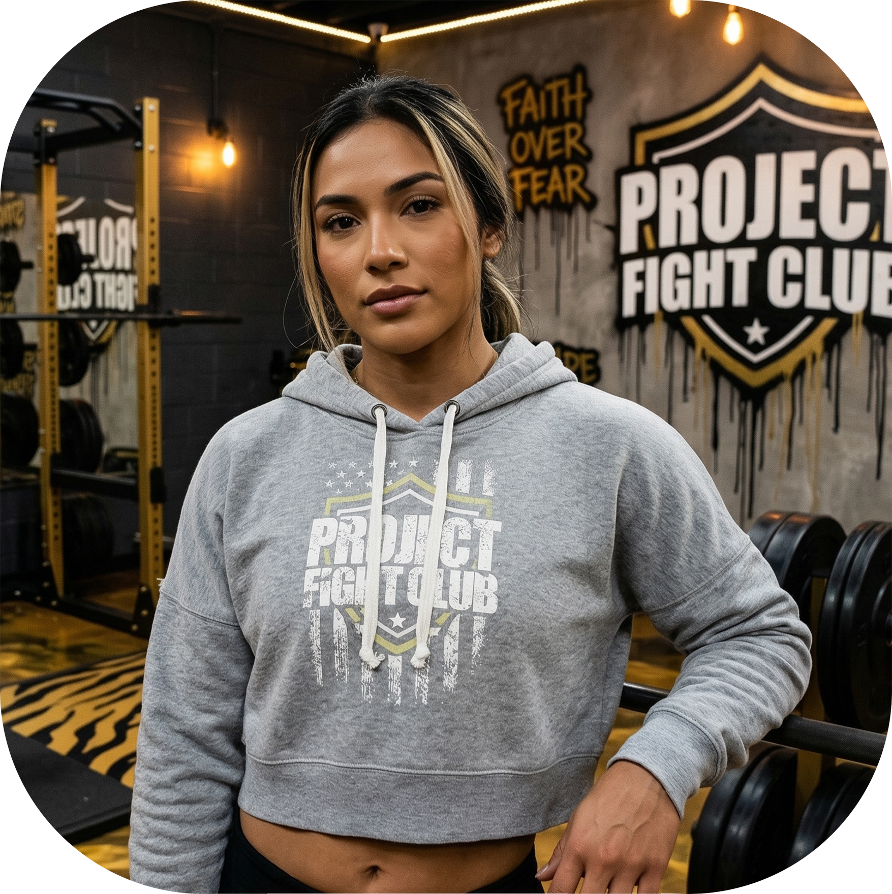 TRIBLEND GREY CROPPED HOODIE #2 - SPREAD CHRISTIANITY