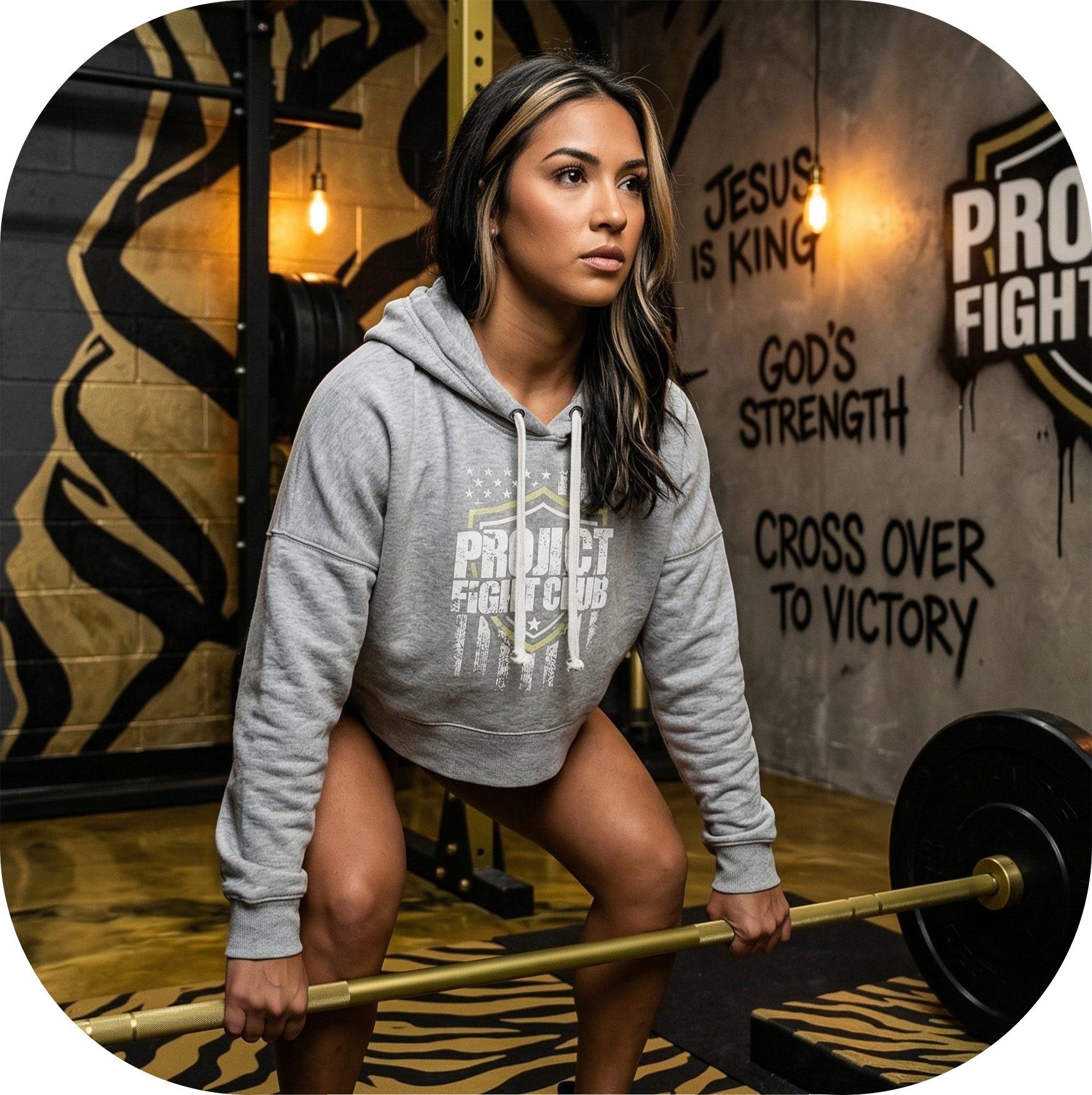 TRIBLEND GREY CROPPED HOODIE #2 - SPREAD CHRISTIANITY
