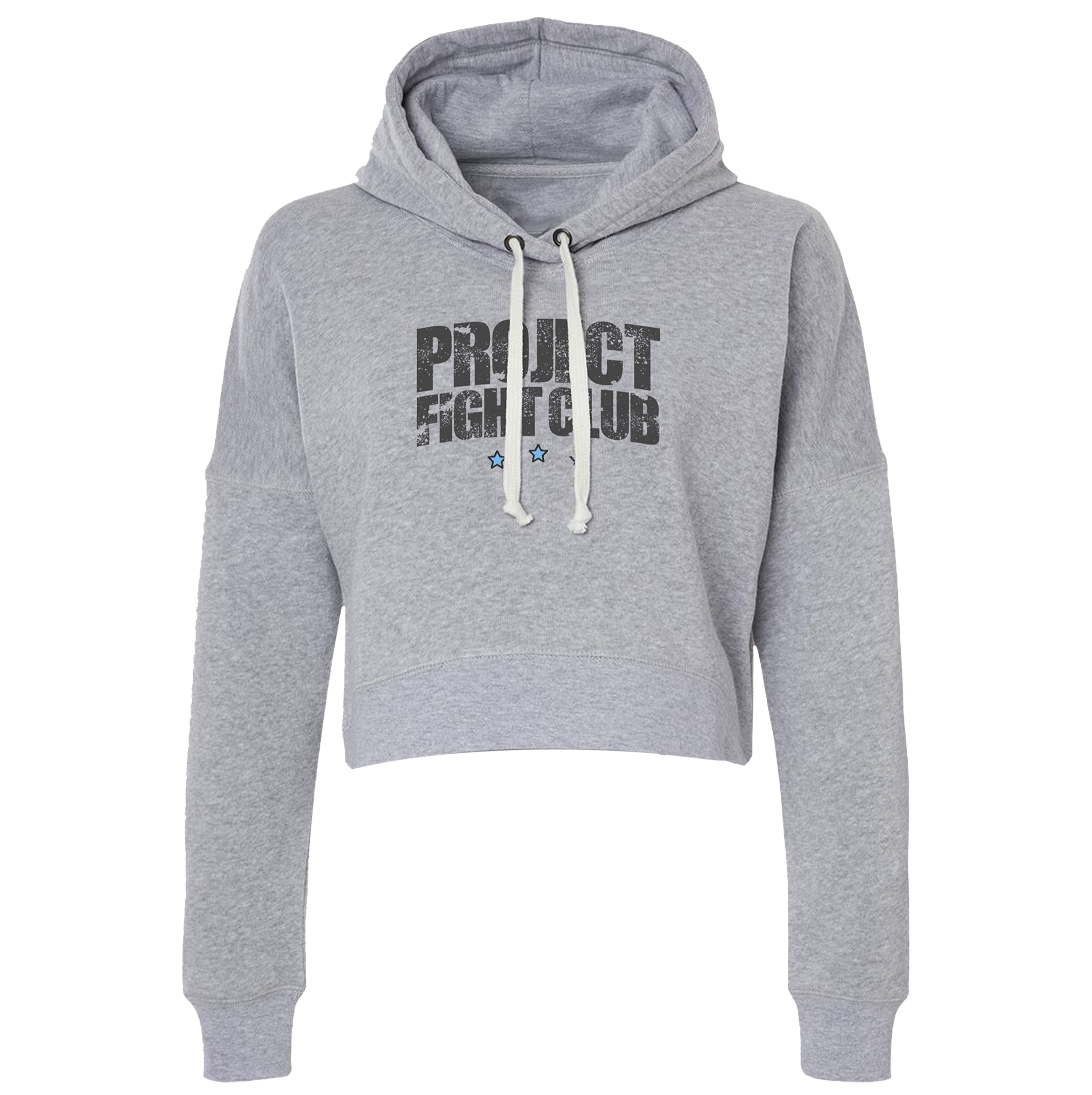 GREY TRI BLEND CROPPED HOODIE 3 - SUPPORT POLICE