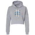 GREY TRI BLEND CROPPED HOODIE - SUPPORT POLICE