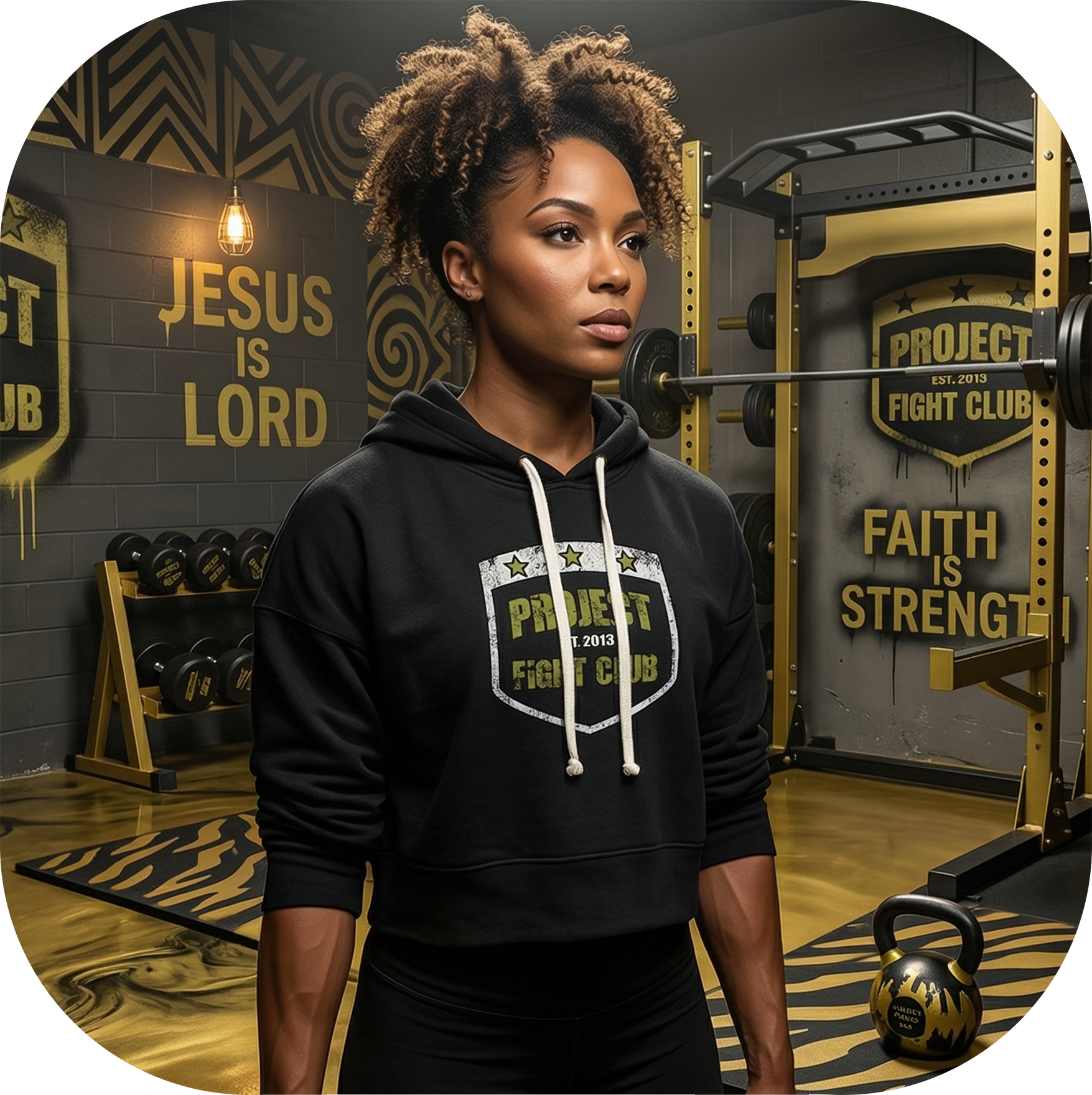 TRIBLEND BLACK CROPPED HOODIE - SPREAD CHRISTIANITY