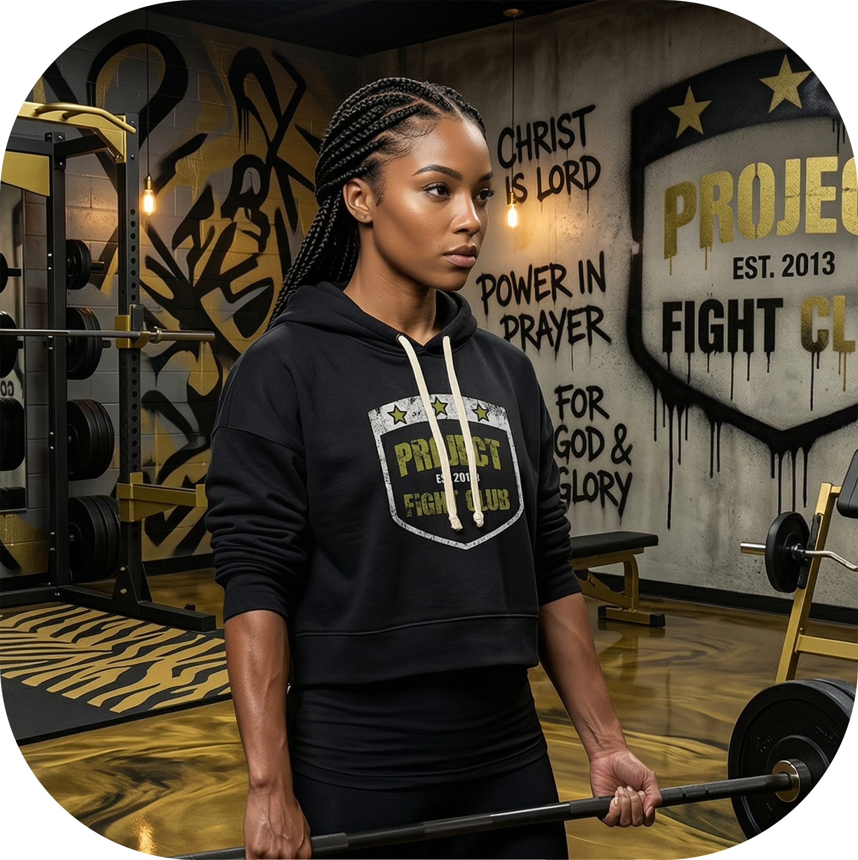 TRIBLEND BLACK CROPPED HOODIE - SPREAD CHRISTIANITY
