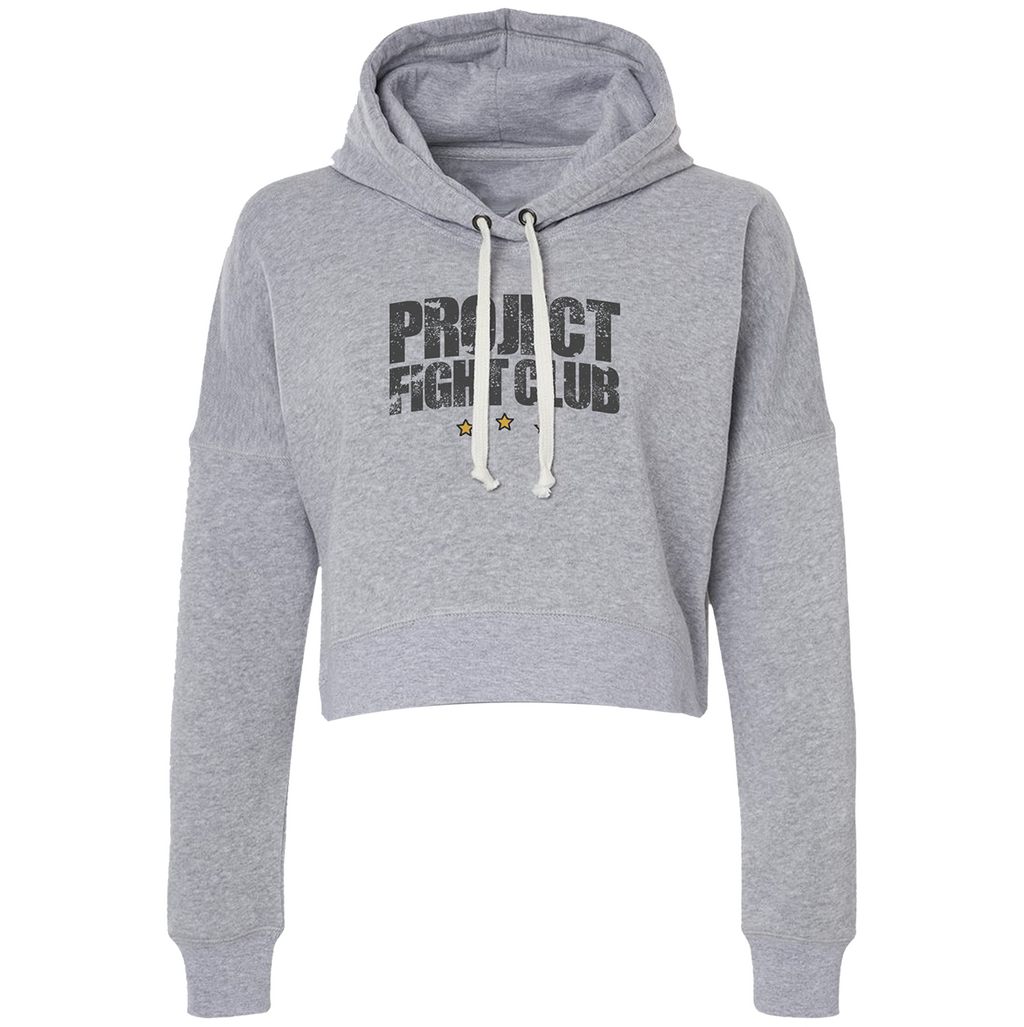 GREY TRI-BLEND CROPPED HOODIE #3 - PROTECT ANIMALS & WILDLIFE