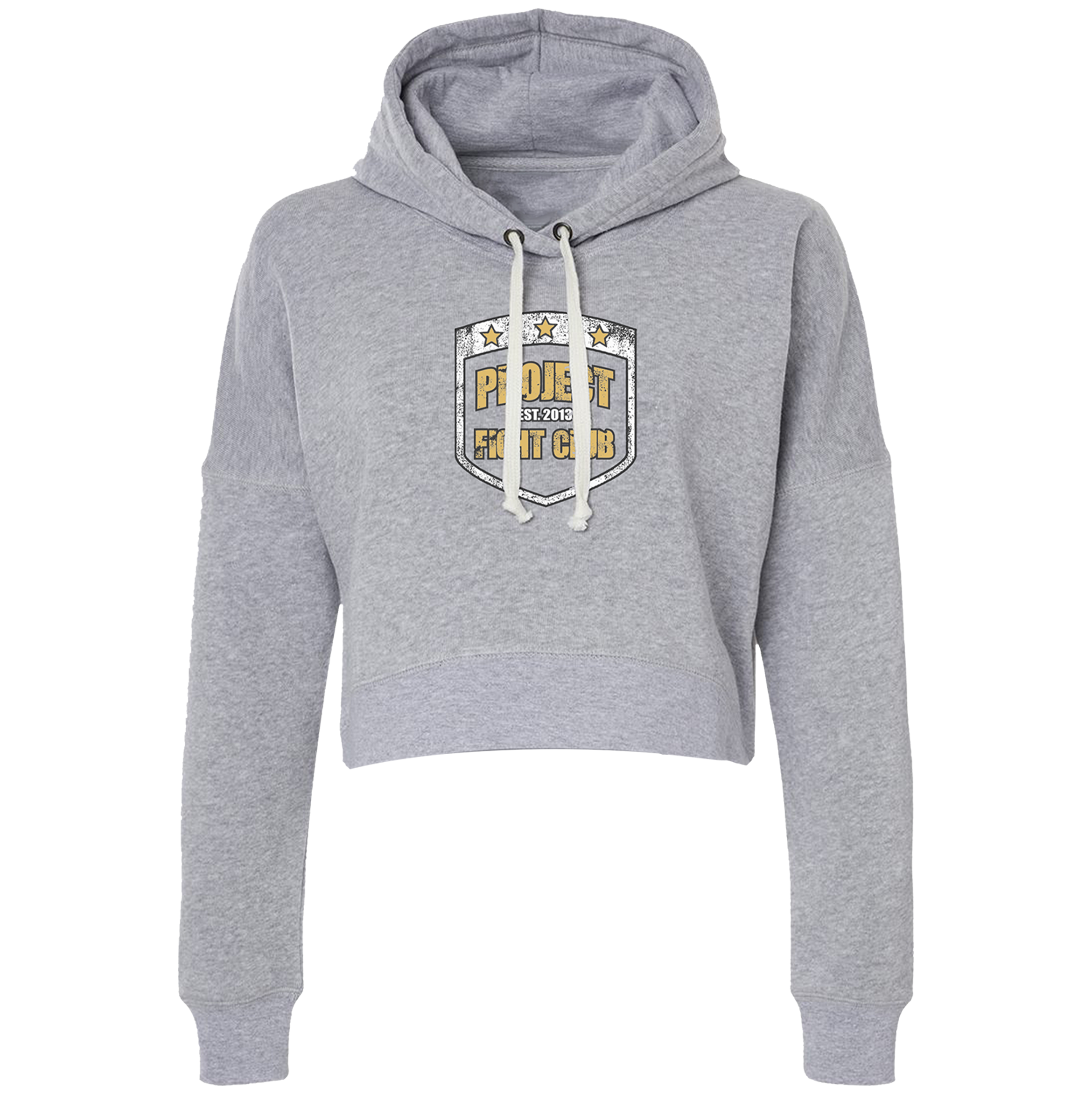 GREY TRI-BLEND CROPPED HOODIE - PROTECT ANIMALS & WILDLIFE