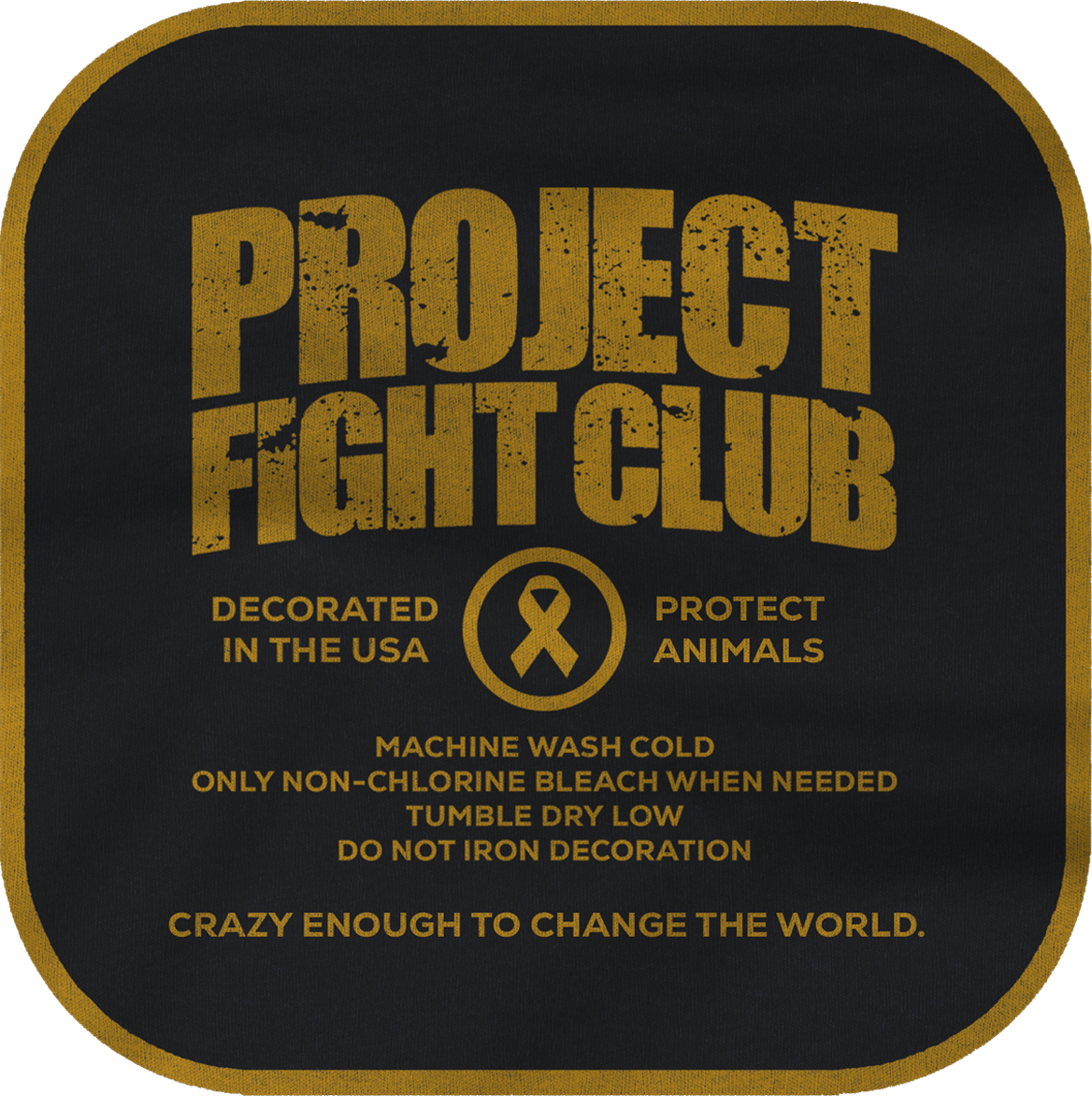 WOMENS BLACK CROPPED TEE #2 - PROTECT ANIMALS & WILDLIFE