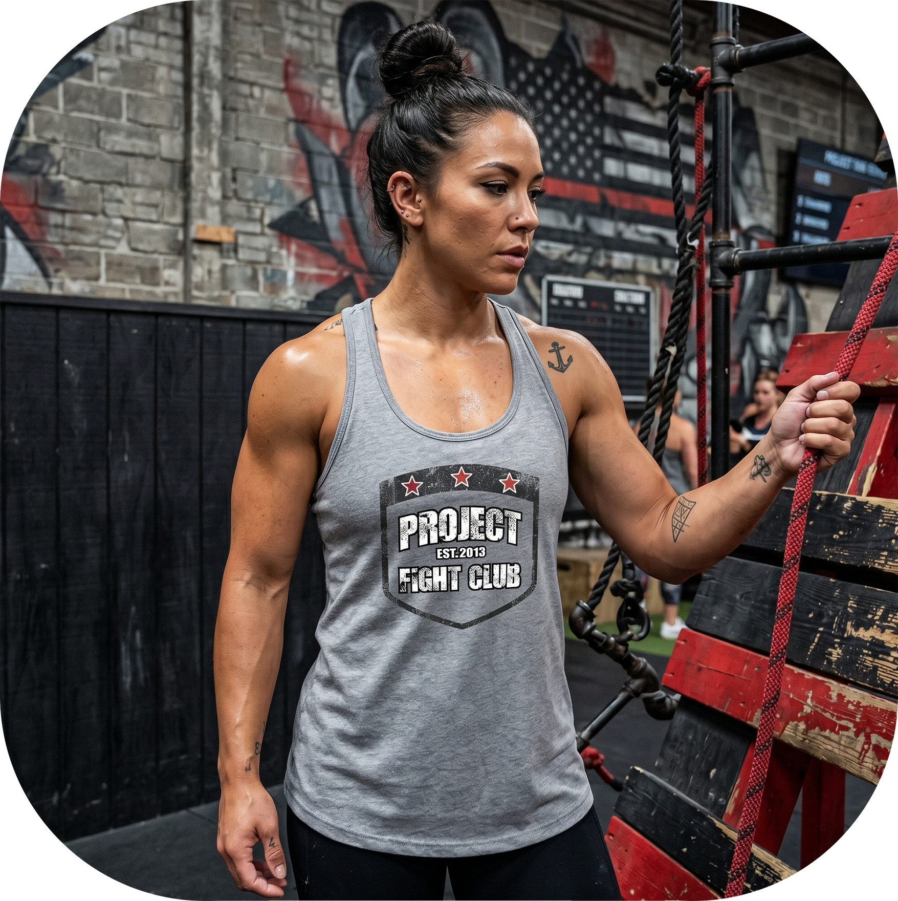 GREY RACERBACK TANK 2 - HONOR FIREFIGHTERS & EMTs