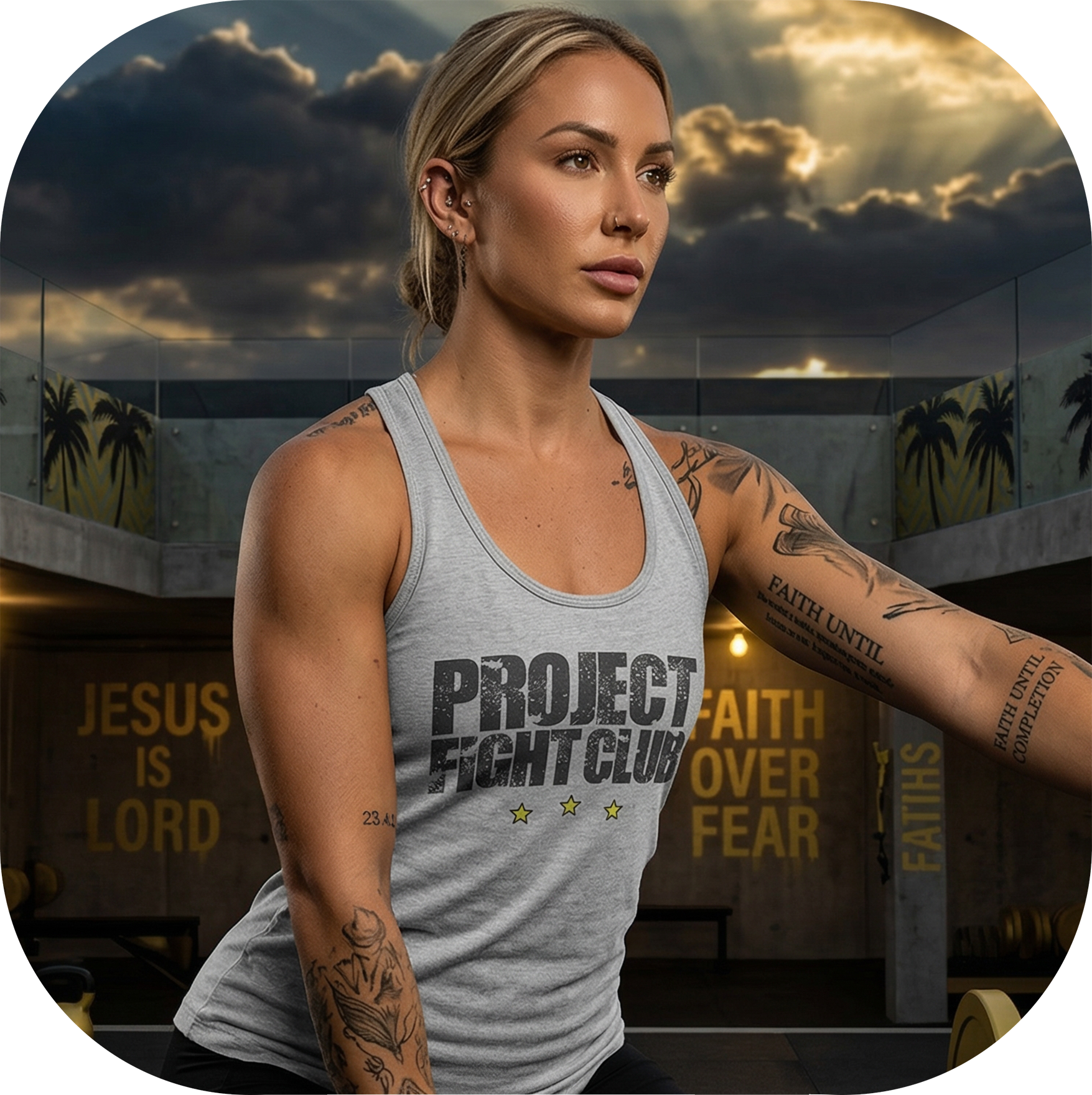 WOMENS SILVER RACERBACK TANK - SPREAD CHRISTIANITY