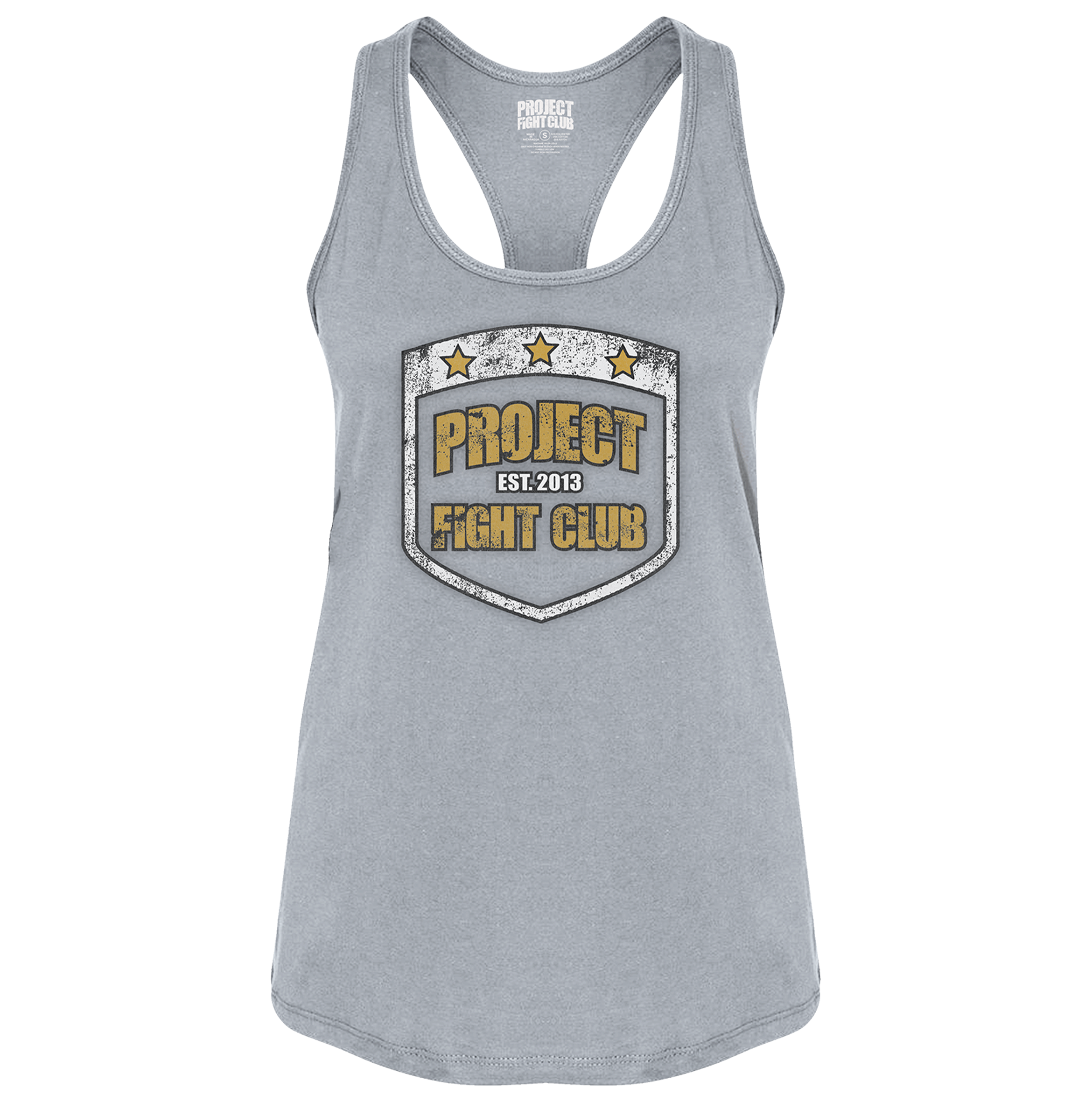 WOMENS SILVER RACERBACK TANK - PROTECT ANIMALS & WILDLIFE
