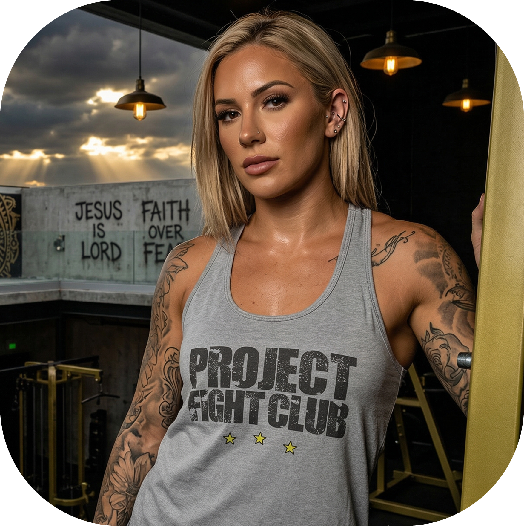 WOMENS SILVER RACERBACK TANK - SPREAD CHRISTIANITY