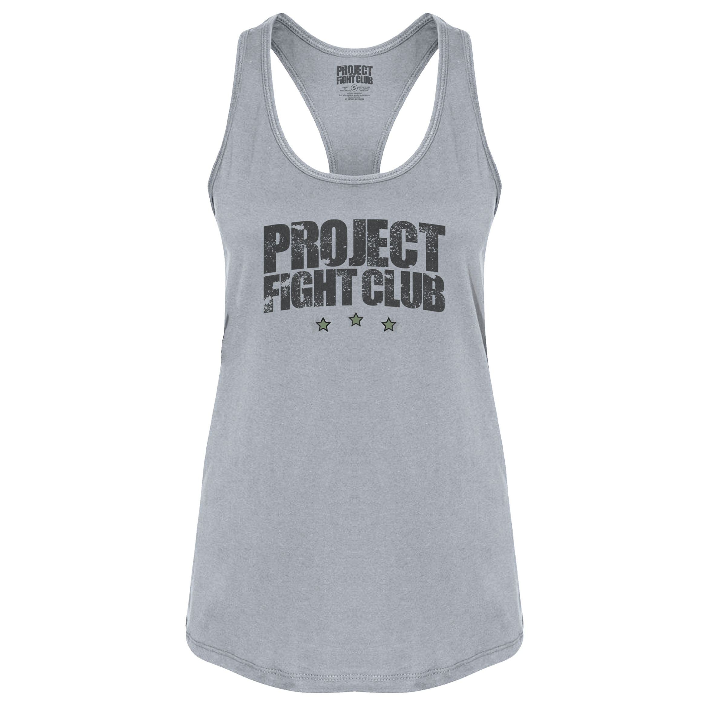 WOMENS GREY RACERBACK TANK - HONOR SOLDIERS & VETERANS