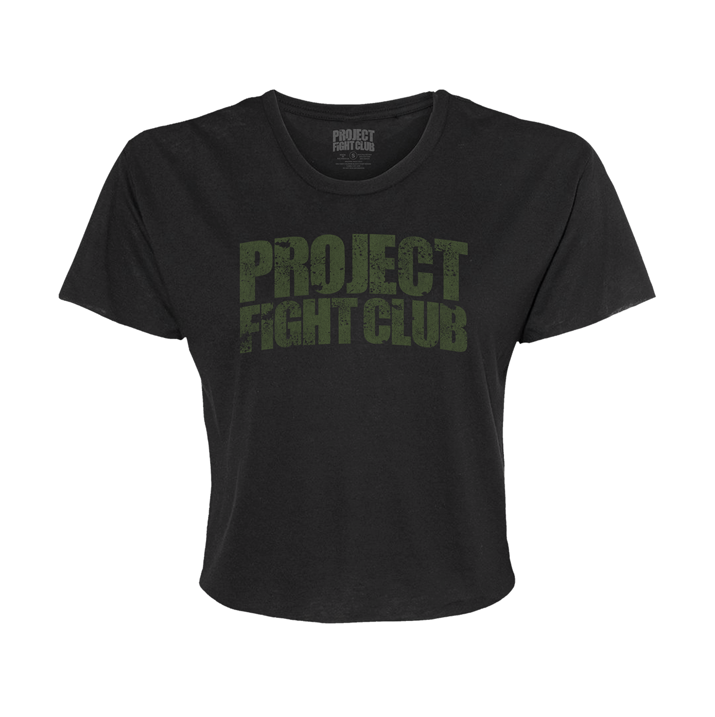 WOMENS BLACK CROPPED TEE 2 - HONOR SOLDIERS & VETERANS