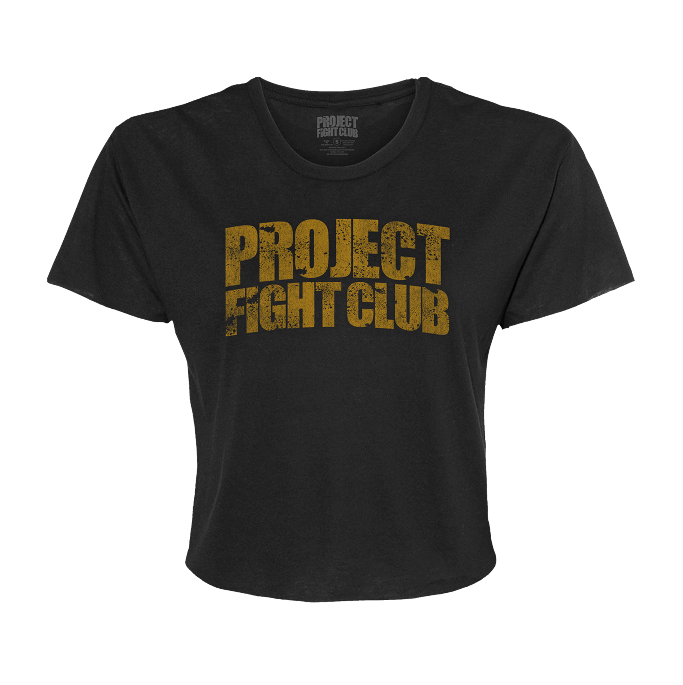 WOMENS BLACK CROPPED TEE #2 - PROTECT ANIMALS & WILDLIFE