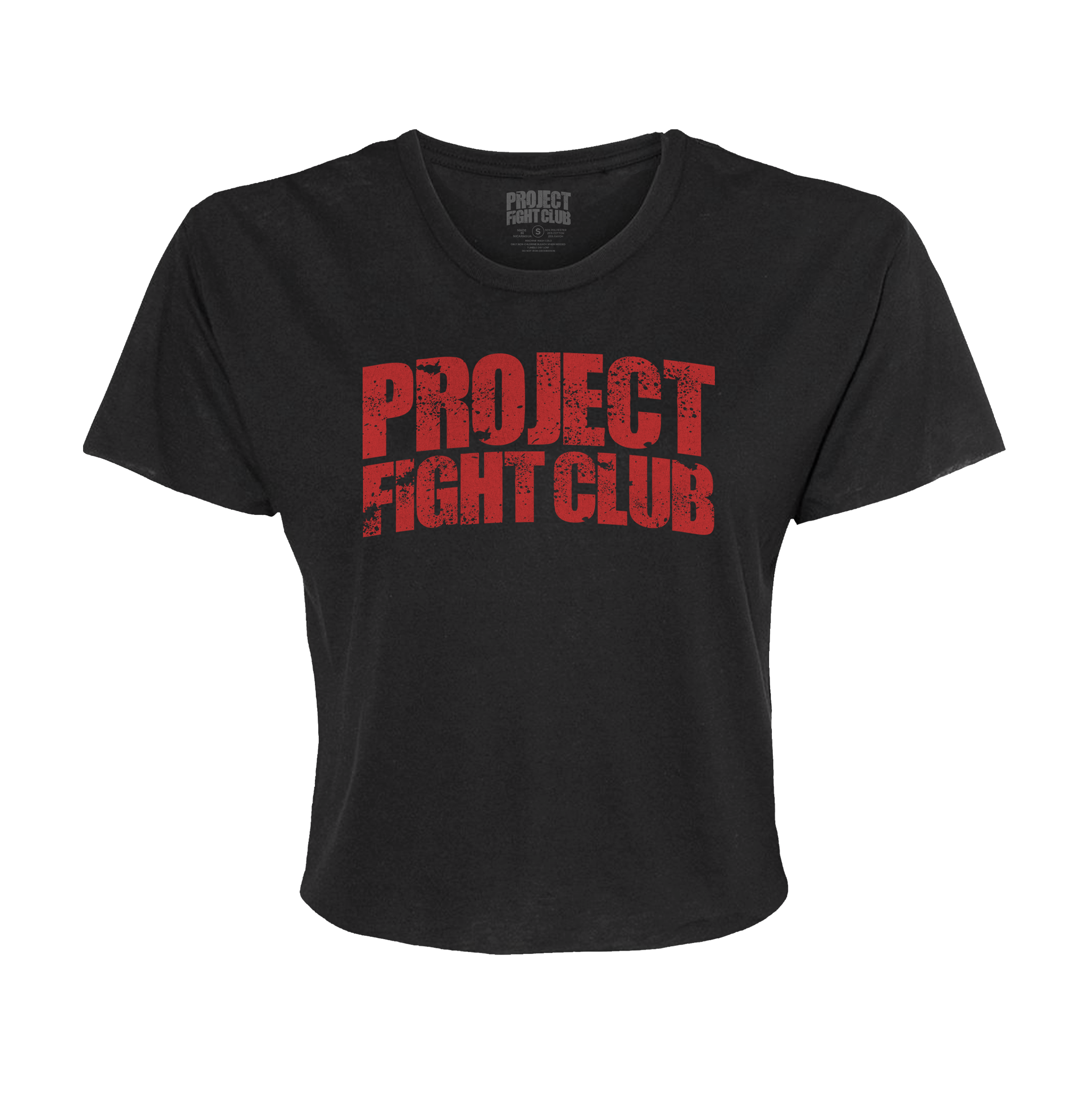 WOMENS BLACK CROP TEE 2 - HONOR FIREFIGHTERS & EMTs