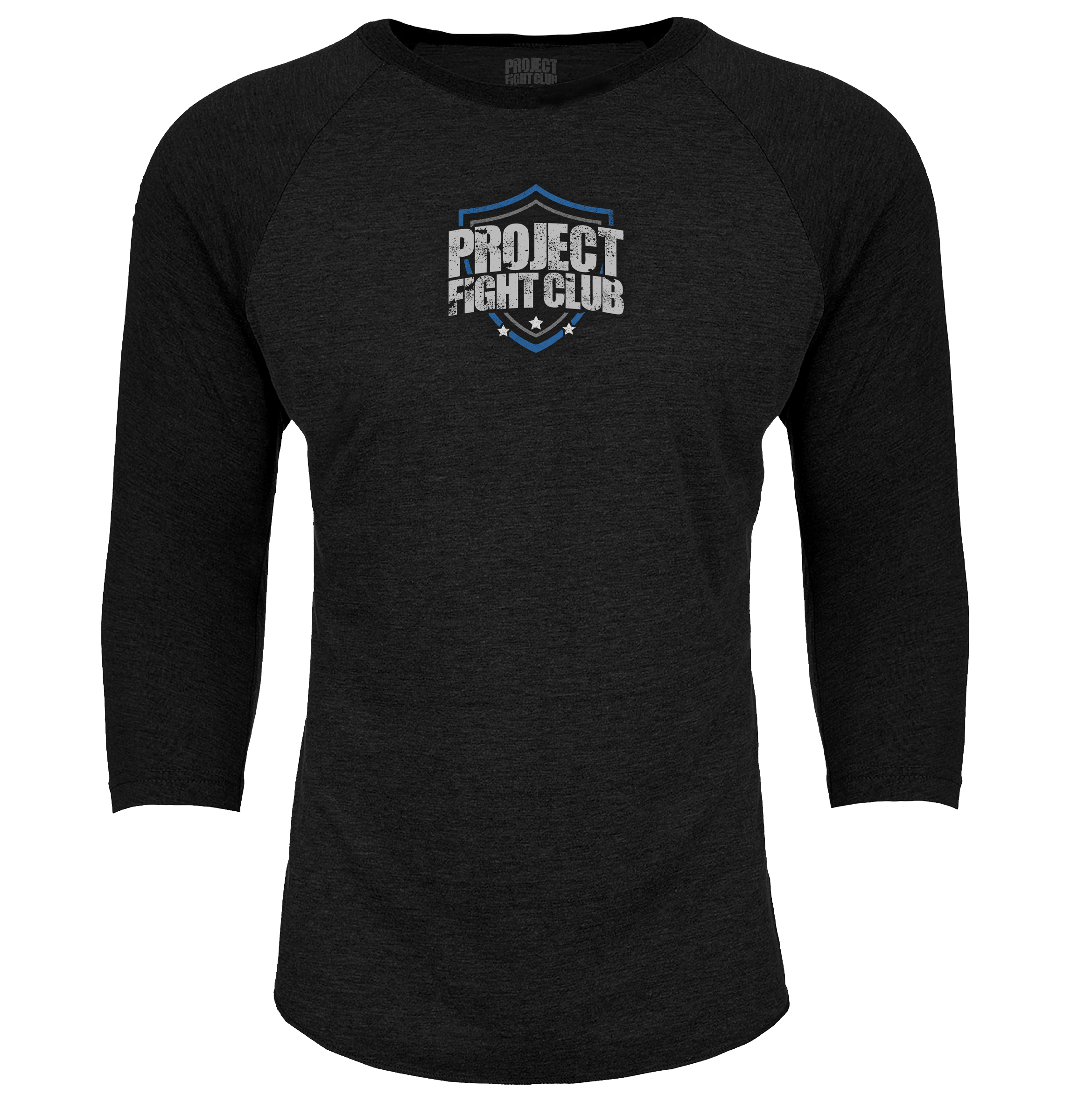 BLACK BASEBALL TEE - SUPPORT POLICE