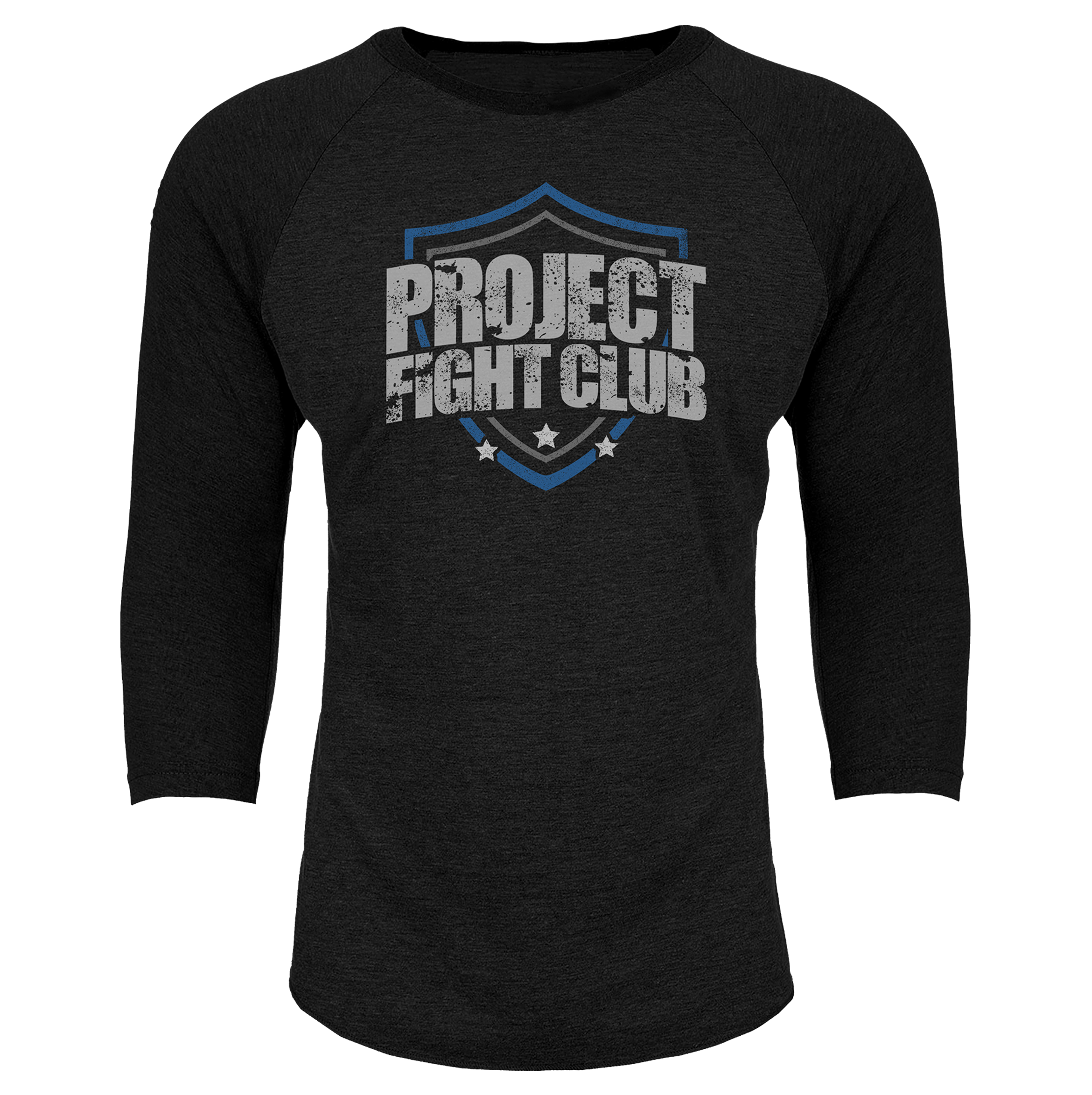 BLACK BASEBALL TEE #2 - SUPPORT POLICE