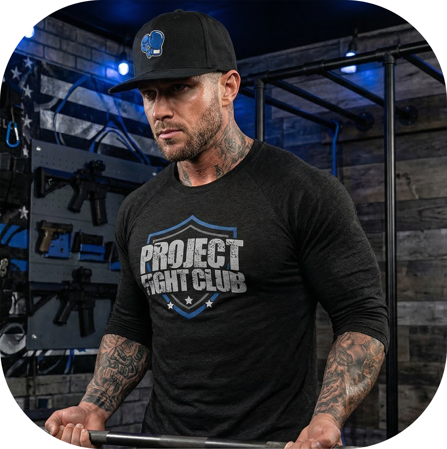 BLACK BASEBALL TEE #2 - SUPPORT POLICE