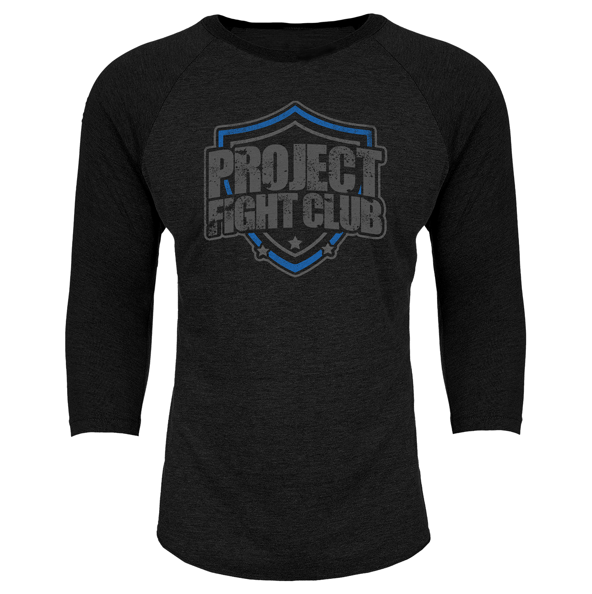 BLACK BASEBALL TEE #5 - SUPPORT POLICE