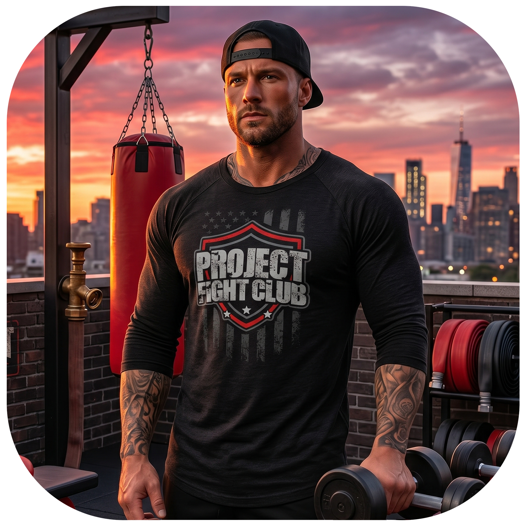 BLACK BASEBALL TEE #6 - HONOR FIREFIGHTERS & EMTs