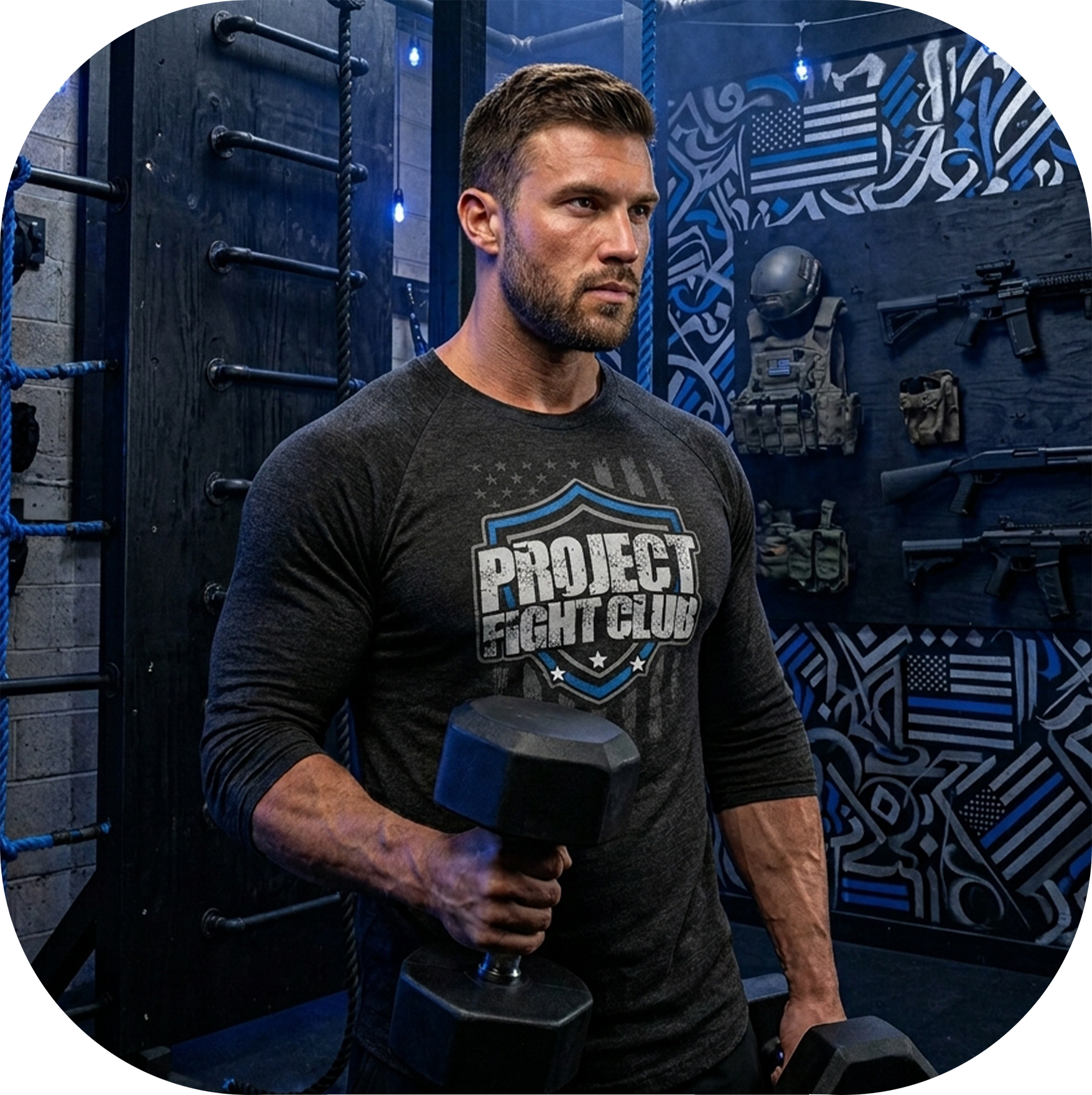 BLACK BASEBALL TEE #6 - SUPPORT POLICE