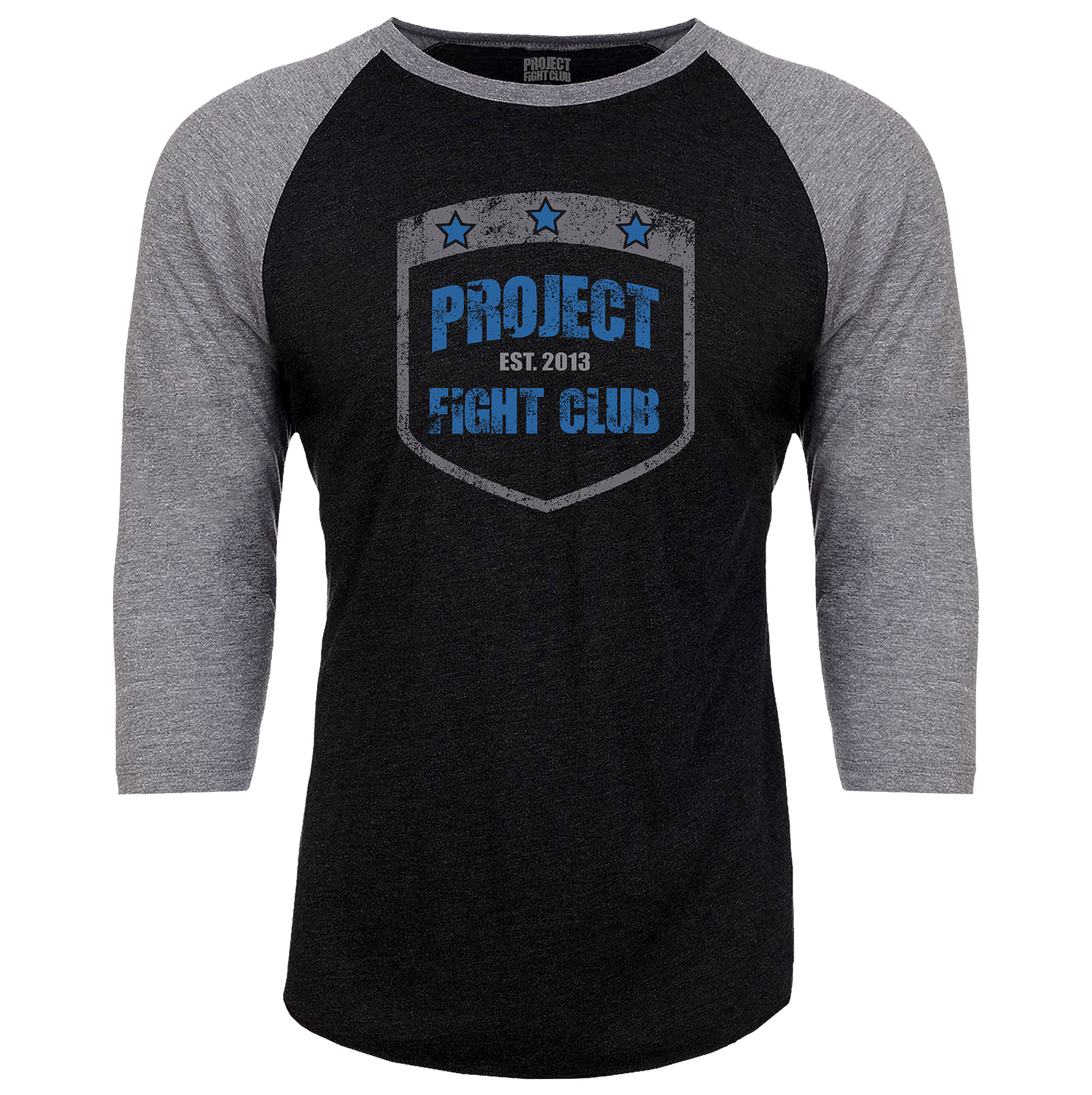BLACK & GREY BASEBALL TEE #2 - SUPPORT POLICE