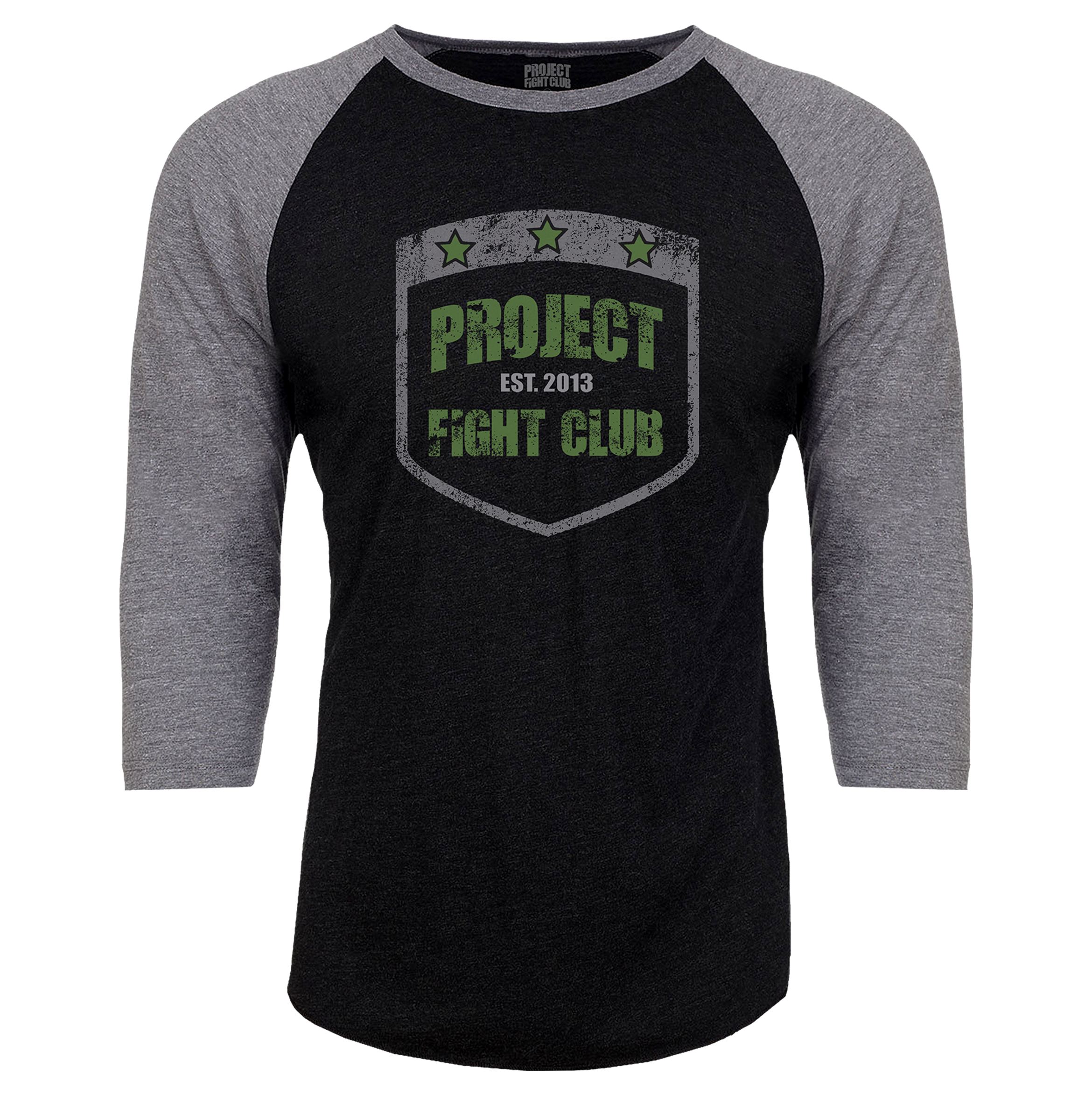 BLACK & GREY BASEBALL TEE 2 - HONOR SOLDIERS & VETERANS