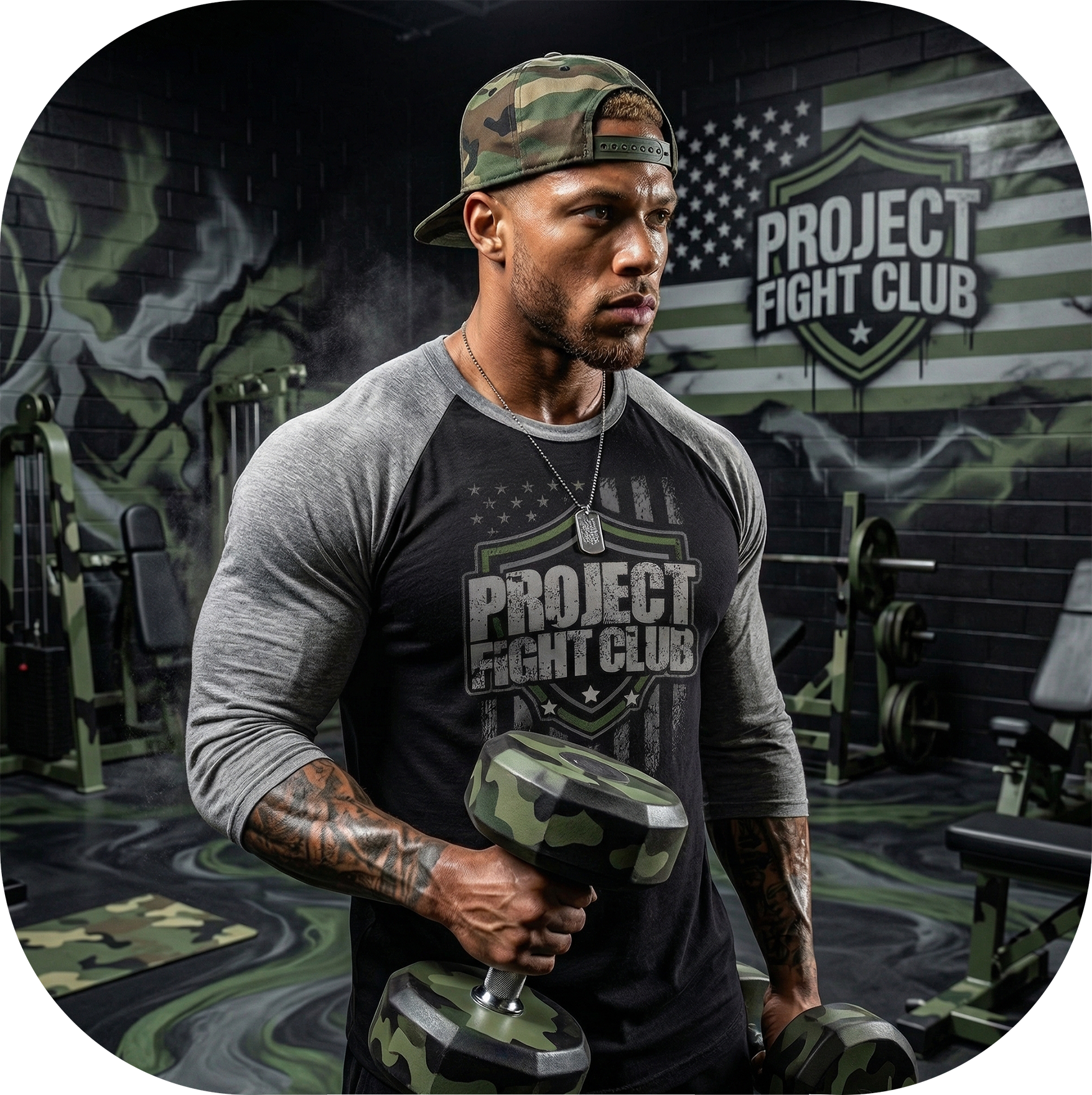 BLACK & GREY BASEBALL TEE - HONOR SOLDIERS & VETERANS