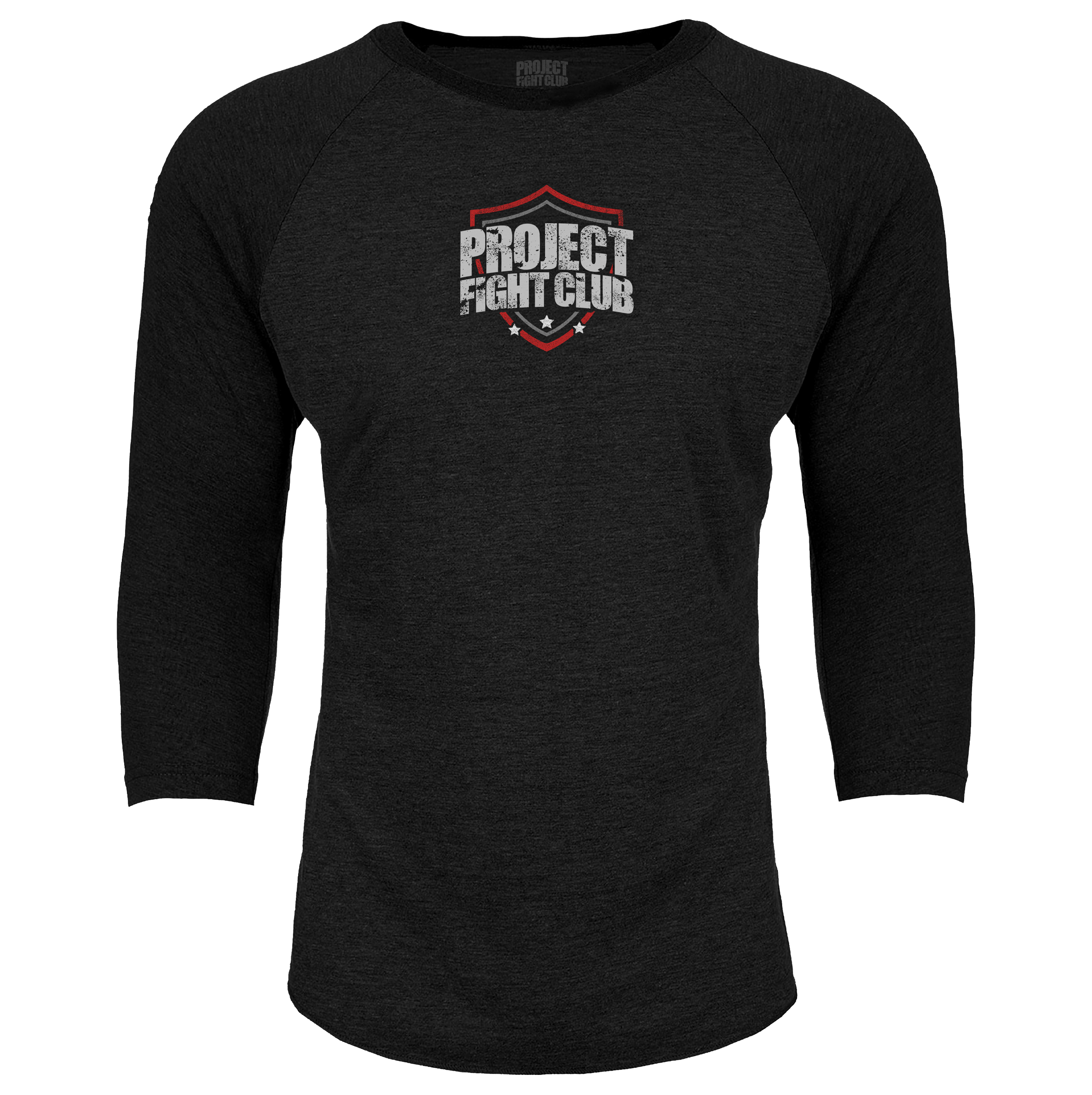 BLACK 3/4 SLEEVE BASEBALL TEE - HONOR FIREFIGHTERS & EMTs