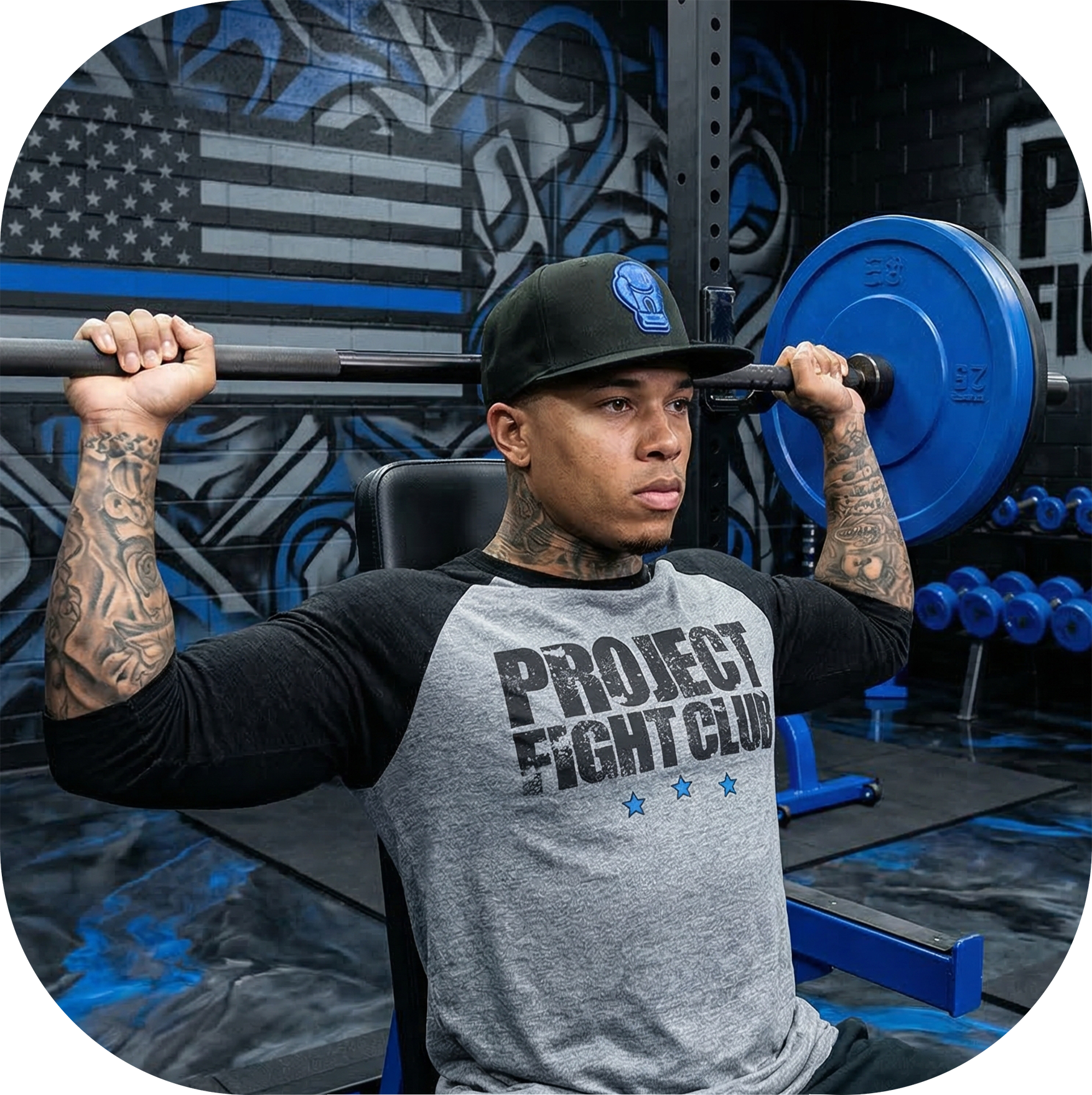GREY & BLACK BASEBALL TEE #2 - SUPPORT POLICE