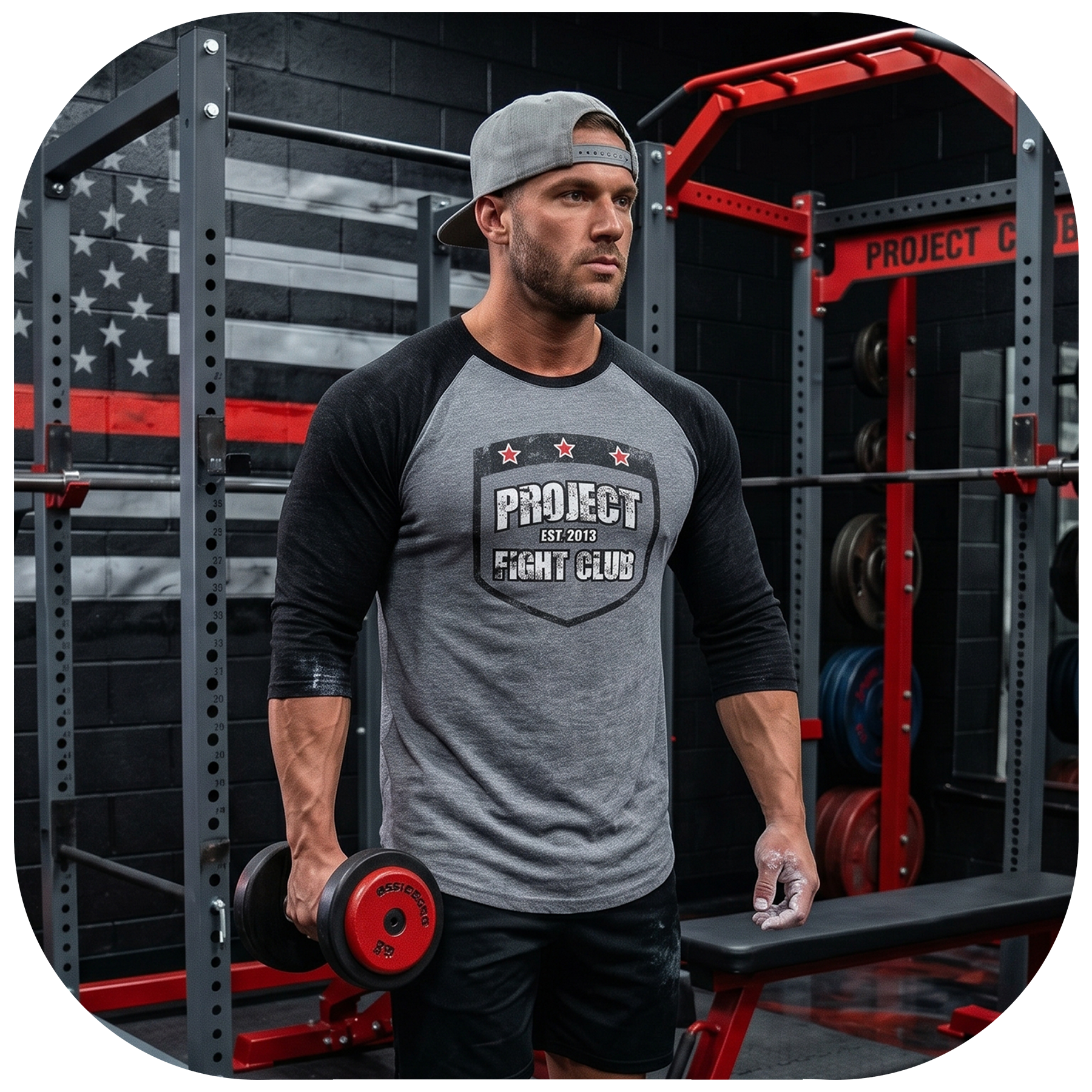 GREY & BLACK BASEBALL TEE #2 - HONOR FIREFIGHTERS & EMTs