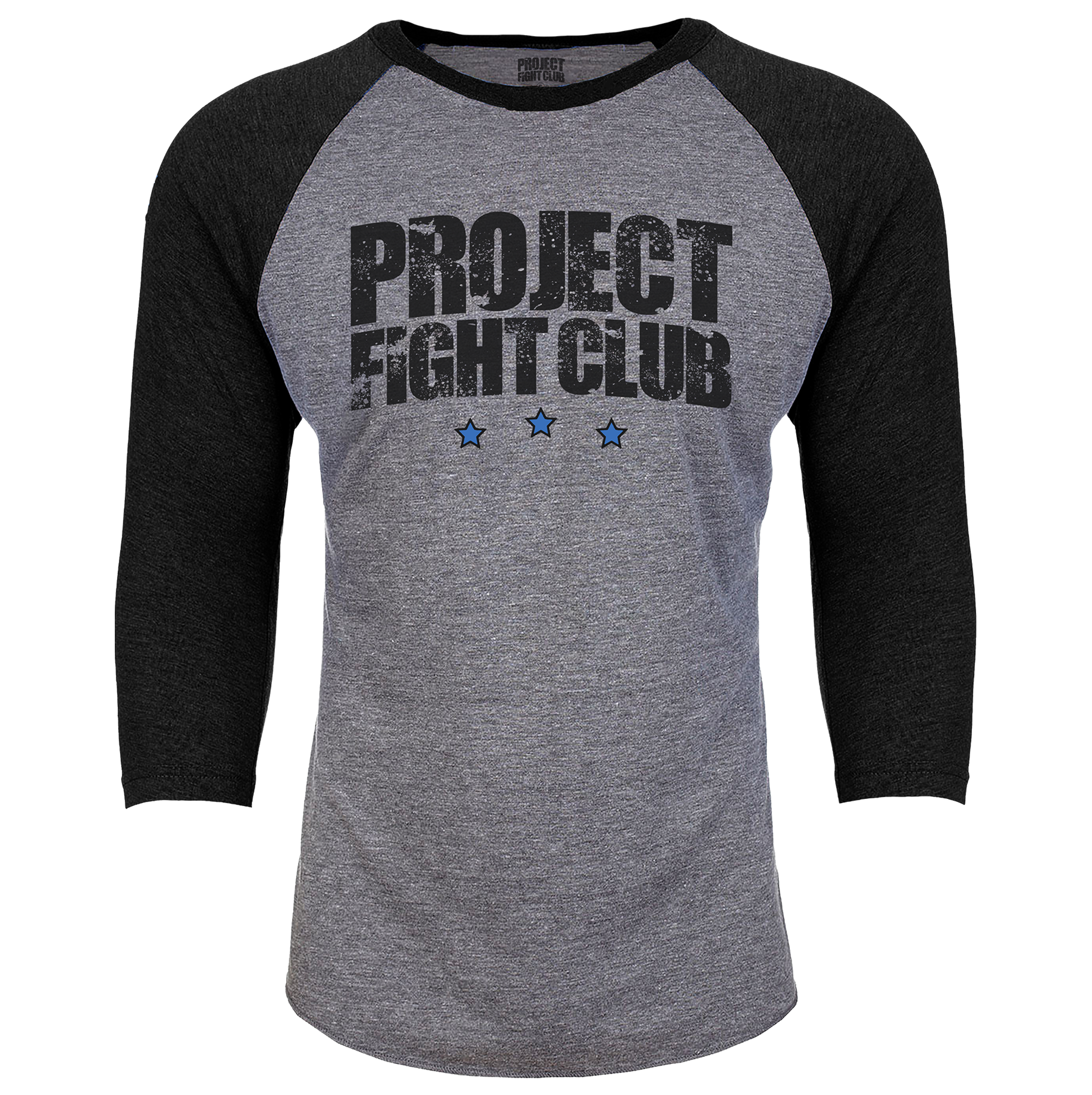 GREY & BLACK BASEBALL TEE #2 - SUPPORT POLICE