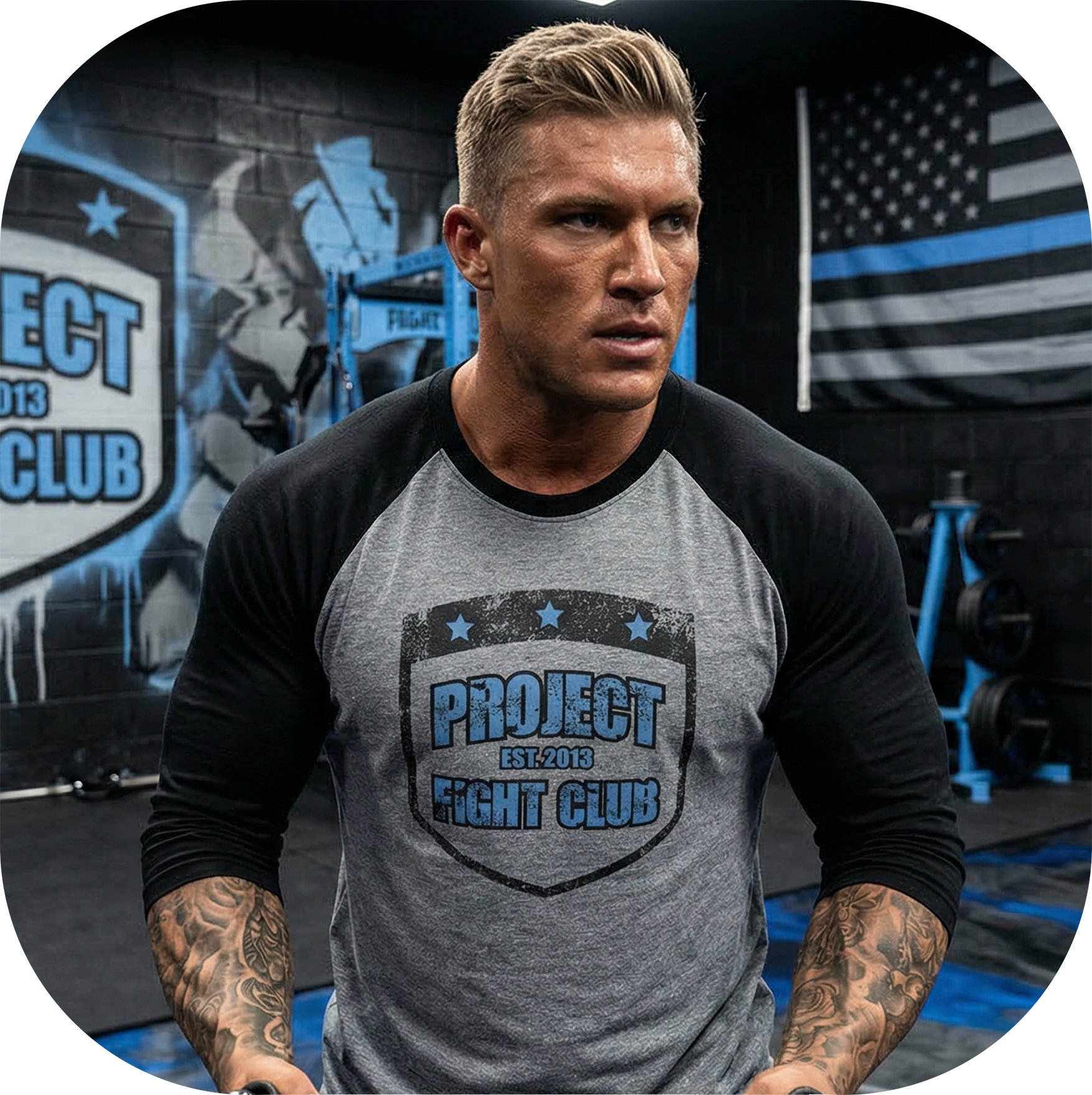 GREY & BLACK BASEBALL TEE - SUPPORT POLICE